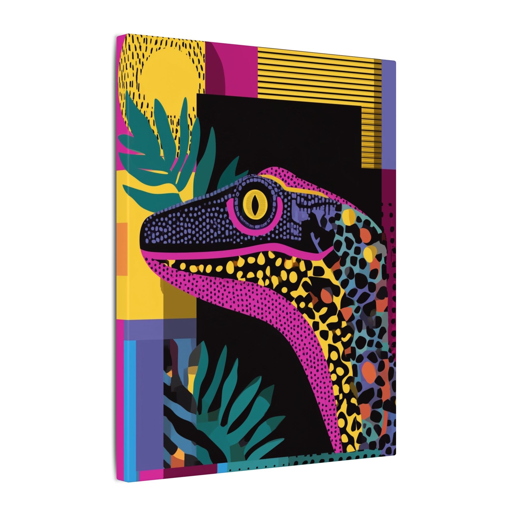 Geometric Reptile Fusion: Pop Art Lizard, Mosaic Textures, Vibrant Color Blocks   |  Personalized & Custom Orders Available