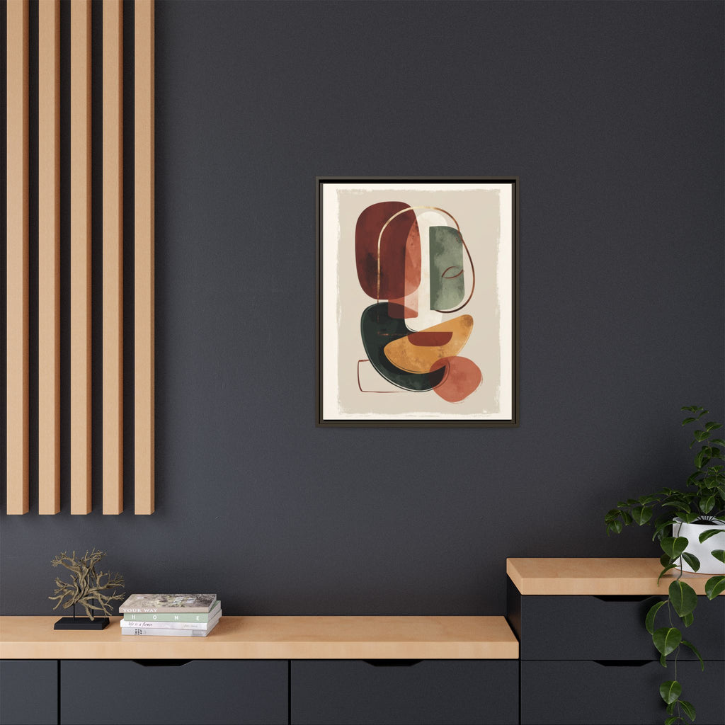 Layered Geometries: Mid-Century Modern Composition, Organic Abstract Design, Translucent Intersecting Shapes   |   Custom Orders Accepted