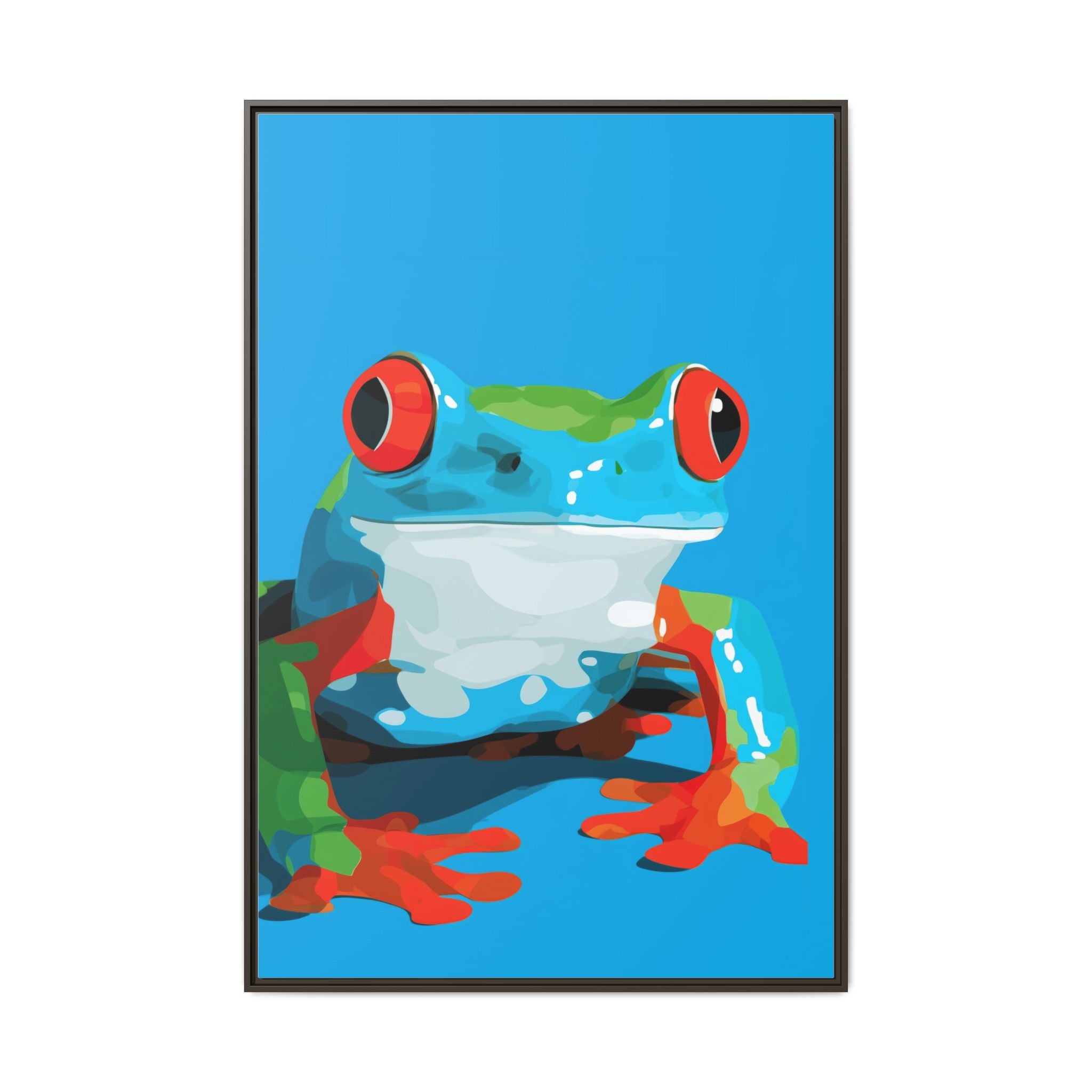 Amphibian Geometry: Red-Eyed Tree Frog Portrait, Pop Art Digital Illustration   |    Custom Orders Available