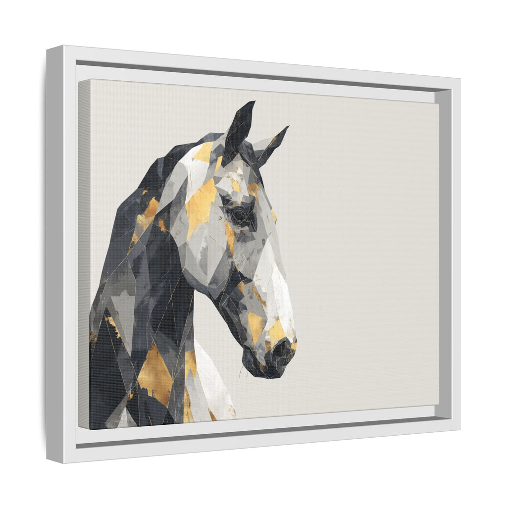 Equine Geometrica: Contemporary Cubist Horse, Metallic Abstract Portrait   |  Personalized & Custom Orders Available
