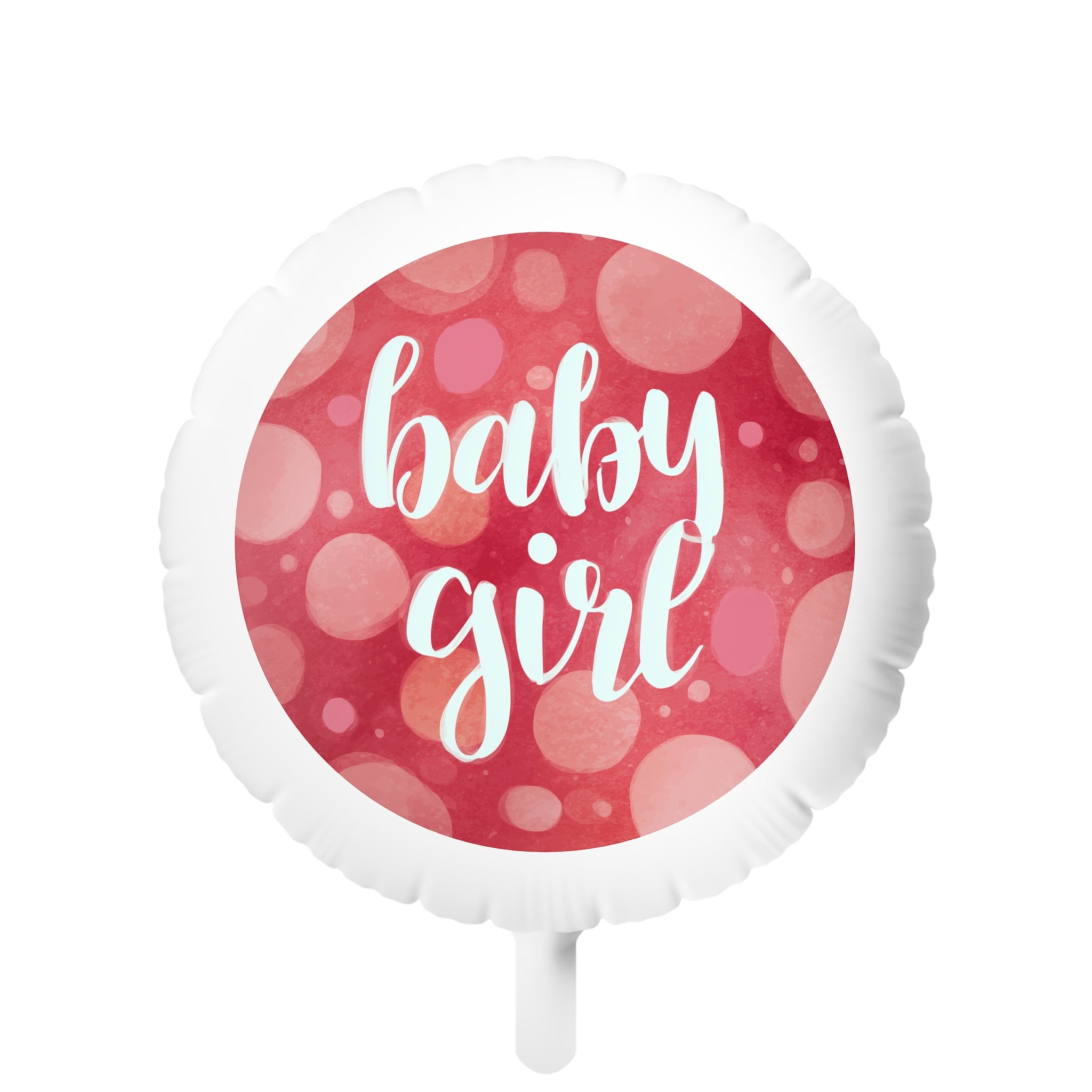 Baby Girl Mylar Balloon – Pink Polka Dot Gender Reveal or Newborn Celebration