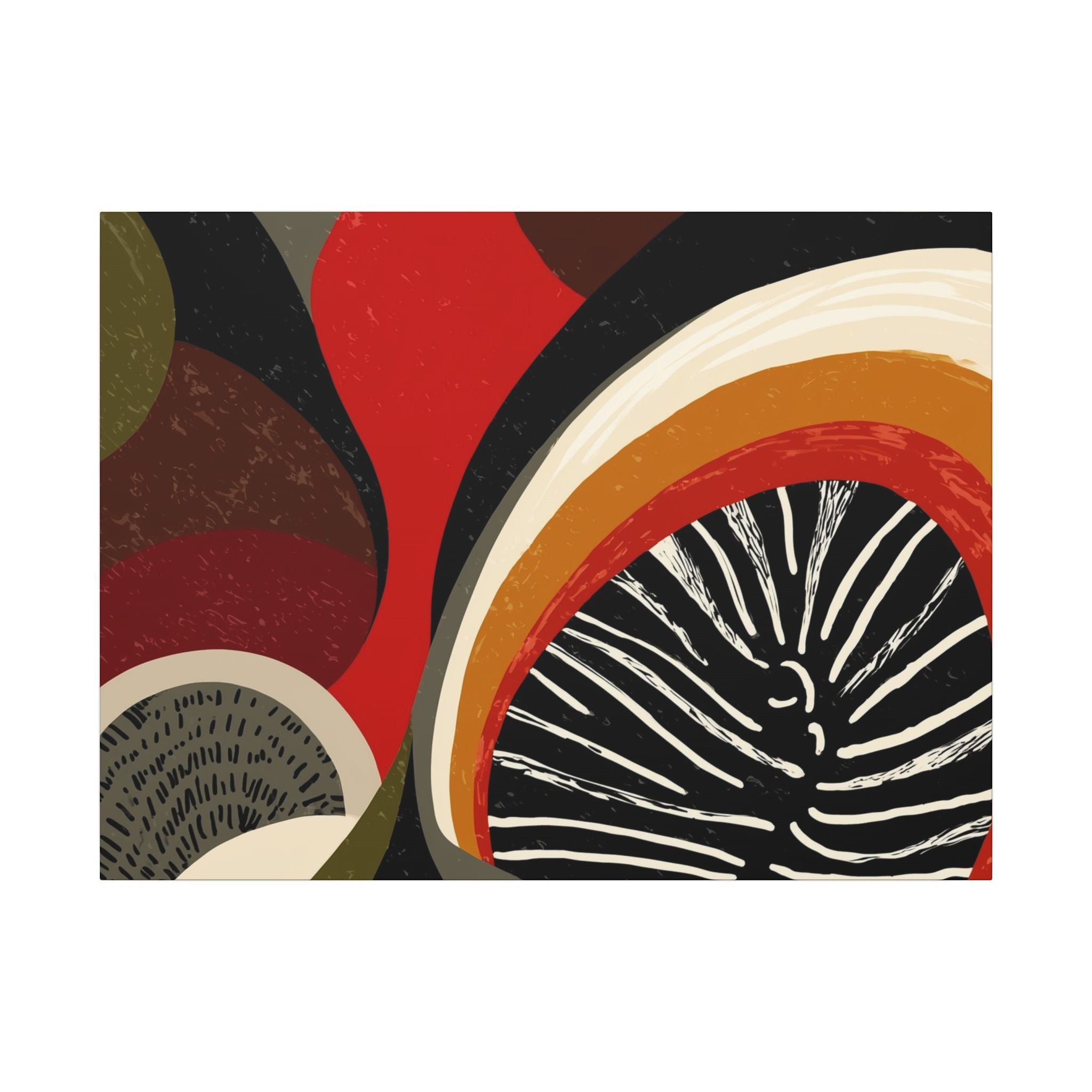 Harmonic Convergence: Organic Geometry, Mid-Century Modern Abstract, Earthy Palette Composition   |   Custom Orders Accepted