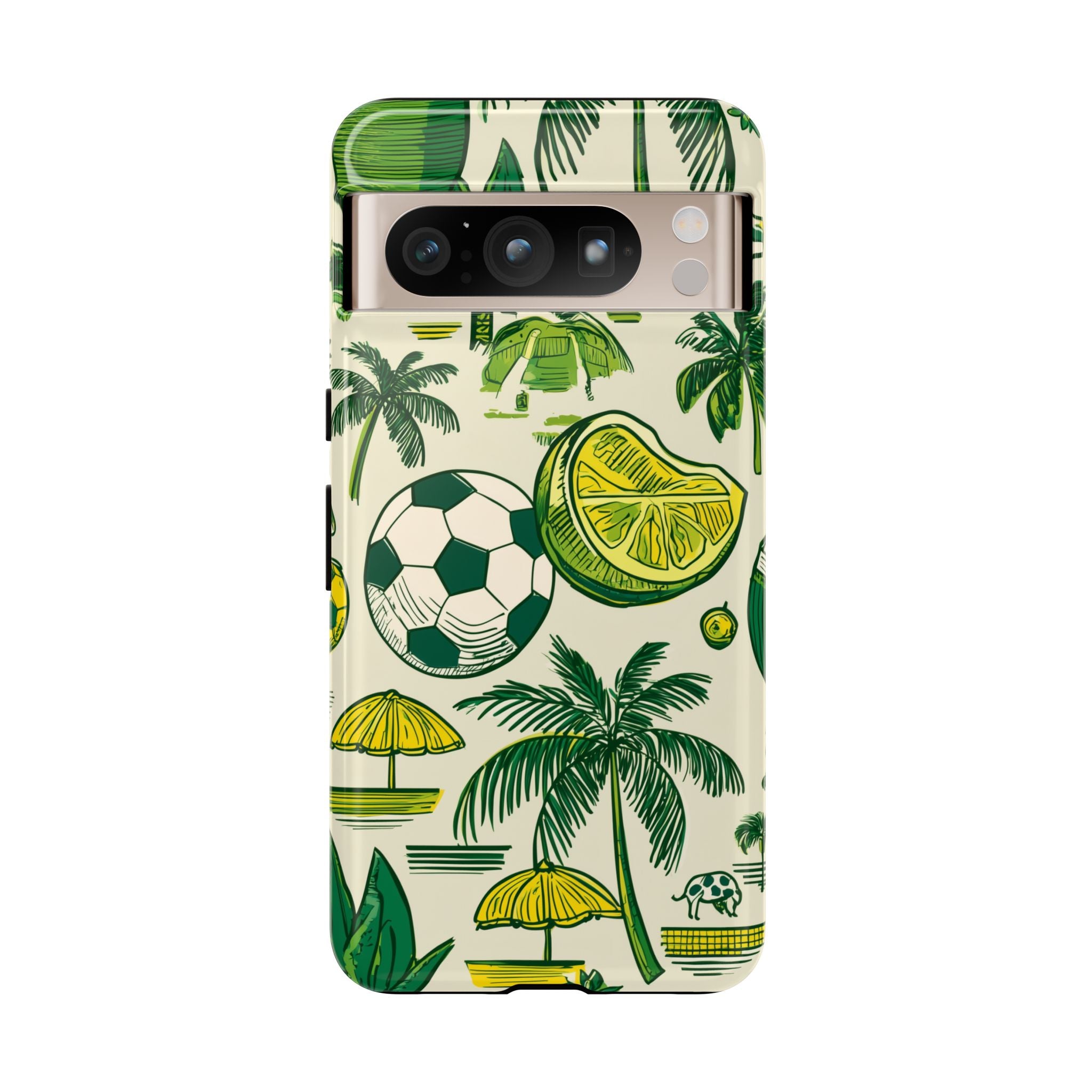 Summer Tough Cases: Sporty Tropical Phone Case, Fun Beach Vibe Phone Accessory, Summer Travel Gift, Colorful Phone Cover, Casual Style Tech