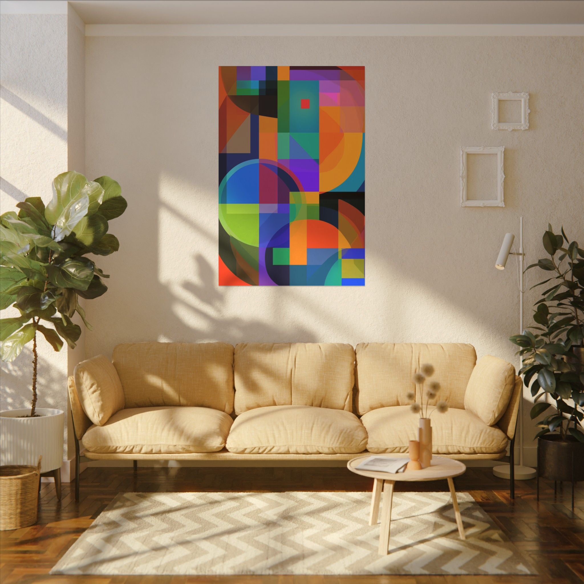 Geometric Intersections: Cubist Color Dynamics, Abstract Constructivist Design, Layered Chromatic Composition   |   Custom Orders Accepted