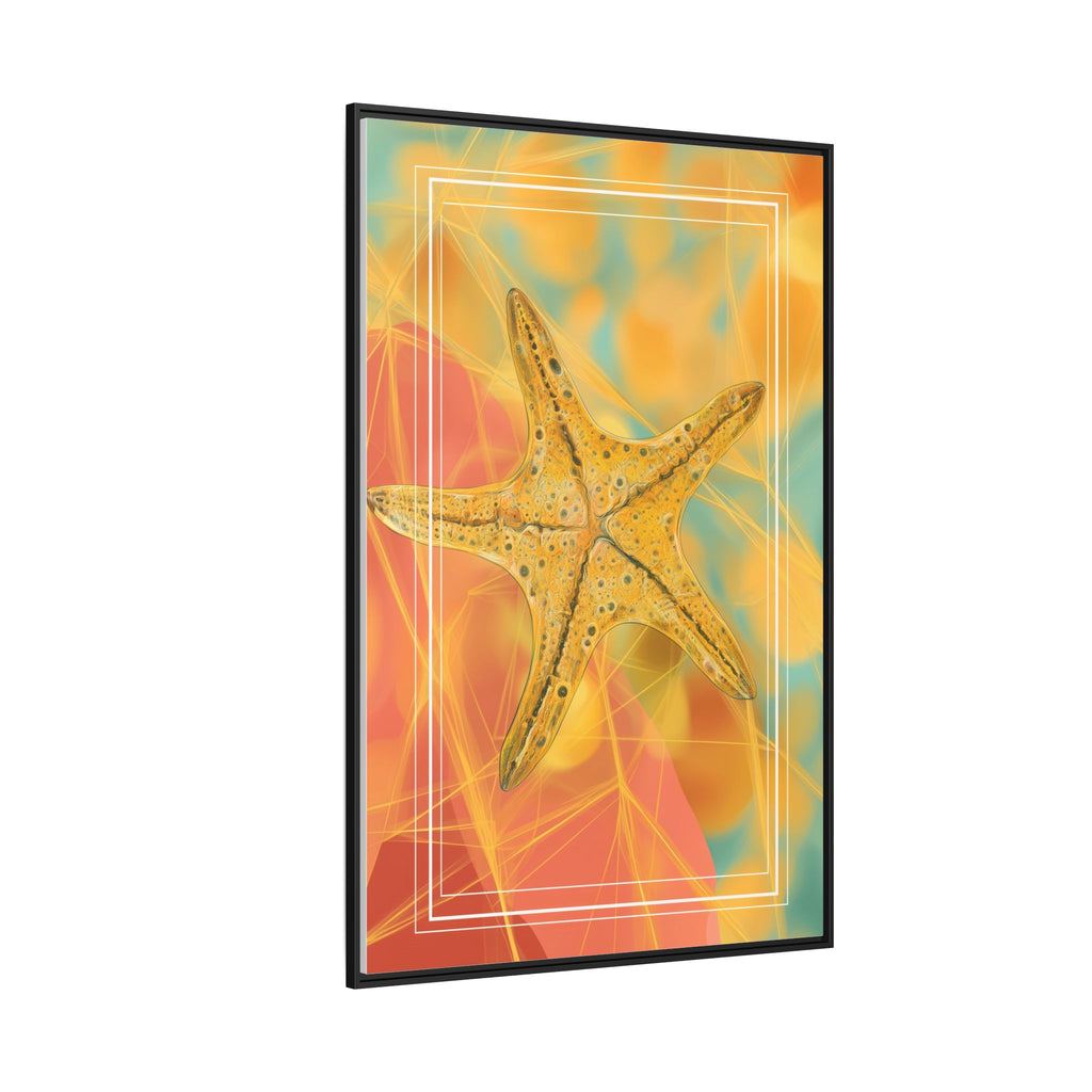 Celestial Starfish: Marine Geometry in Golden Hues, Tropical Oceanic Texture   |    Custom Orders Available