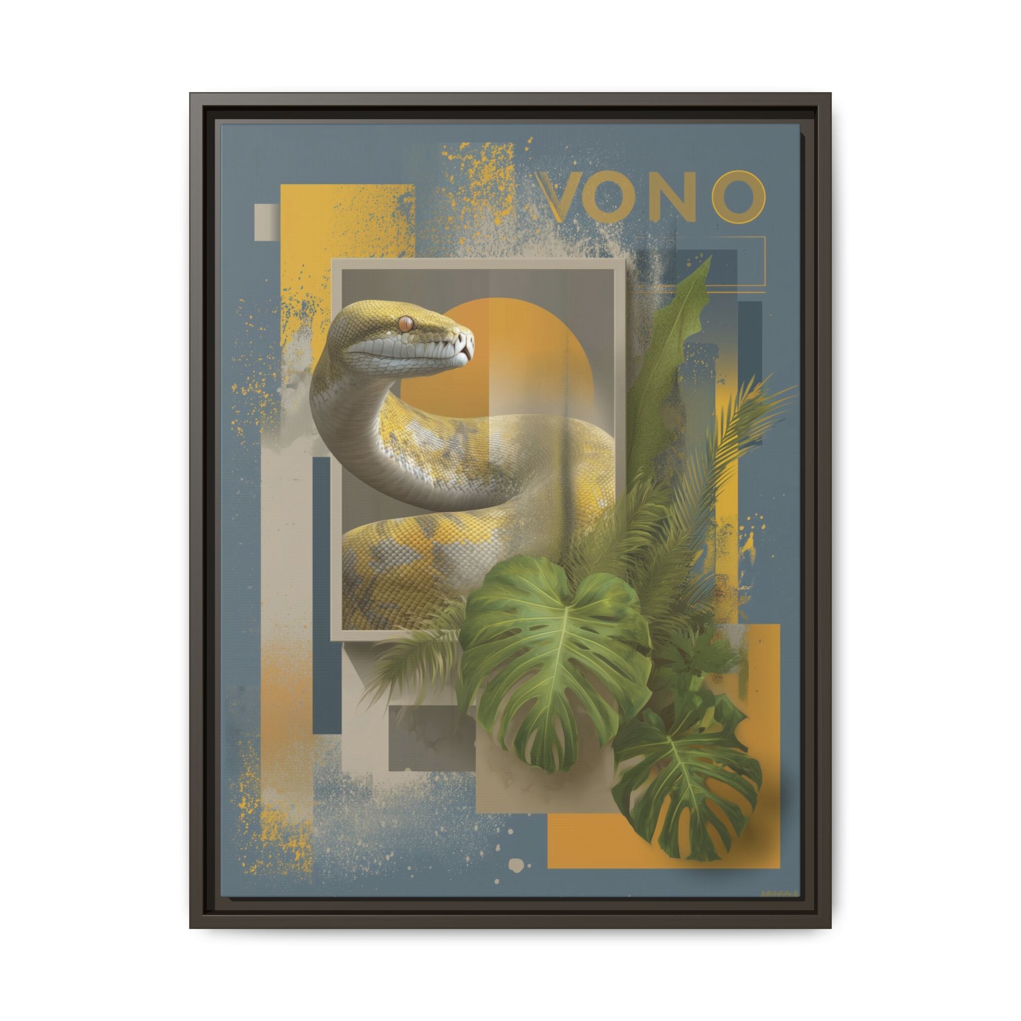 Serpent in Geometrics: Tropical Graphic Design, Modern Nature Illustration   |    Custom Orders Available