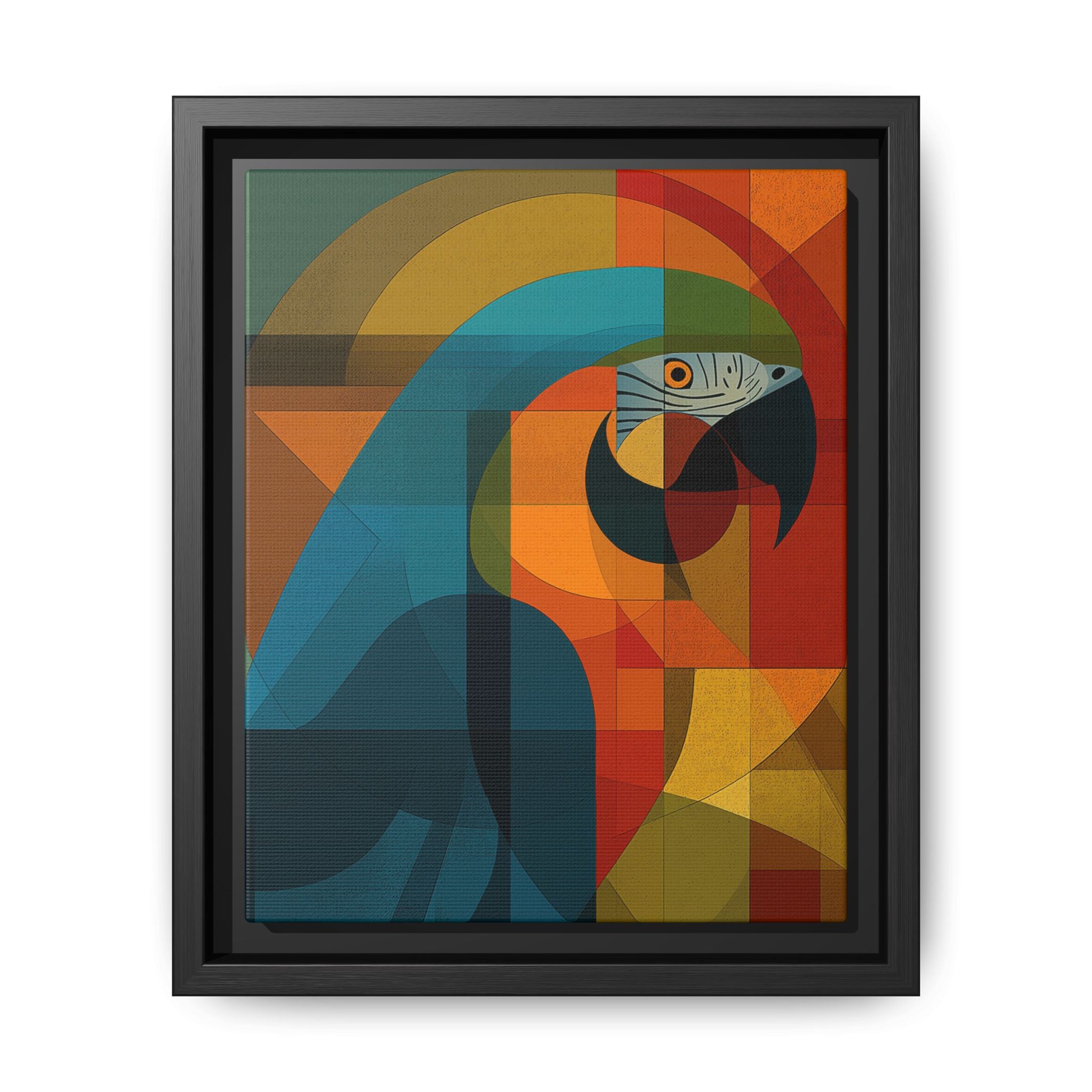 Cubist Parrot Prisma: Geometric Bird Art, Modernist Color Block Design   |    Custom Orders Available