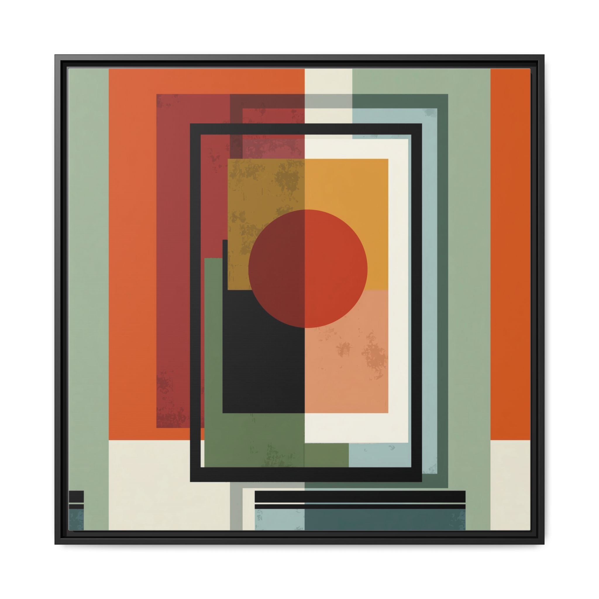 Geometric Harmonies: Mid-Century Modern Composition, Constructivist Inspiration, Abstract Rectangular Interplay   |   Custom Orders Accepted