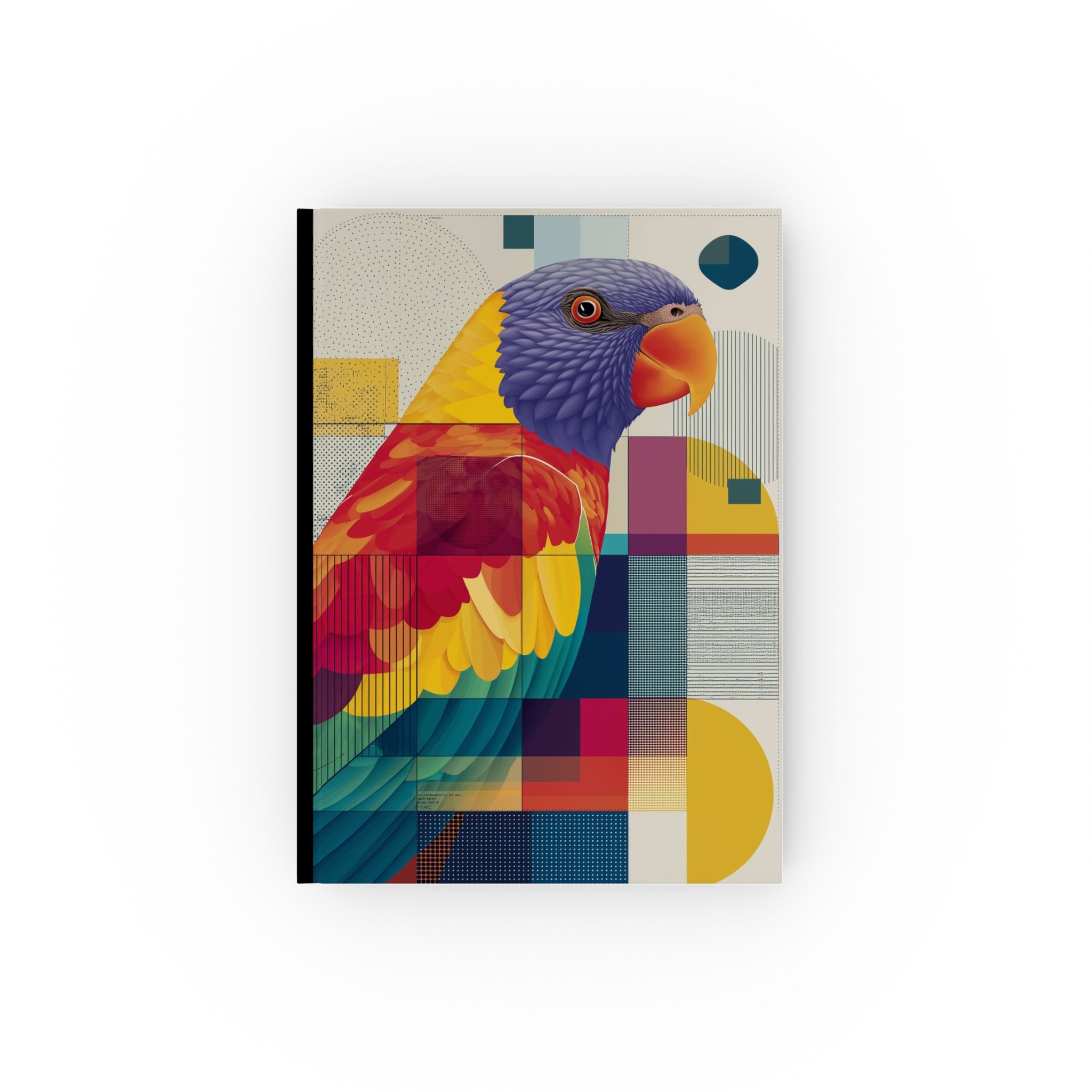 Prismatic Parrot: Geometric Bird Art, Modern Abstract Design Personalized Journal   |
