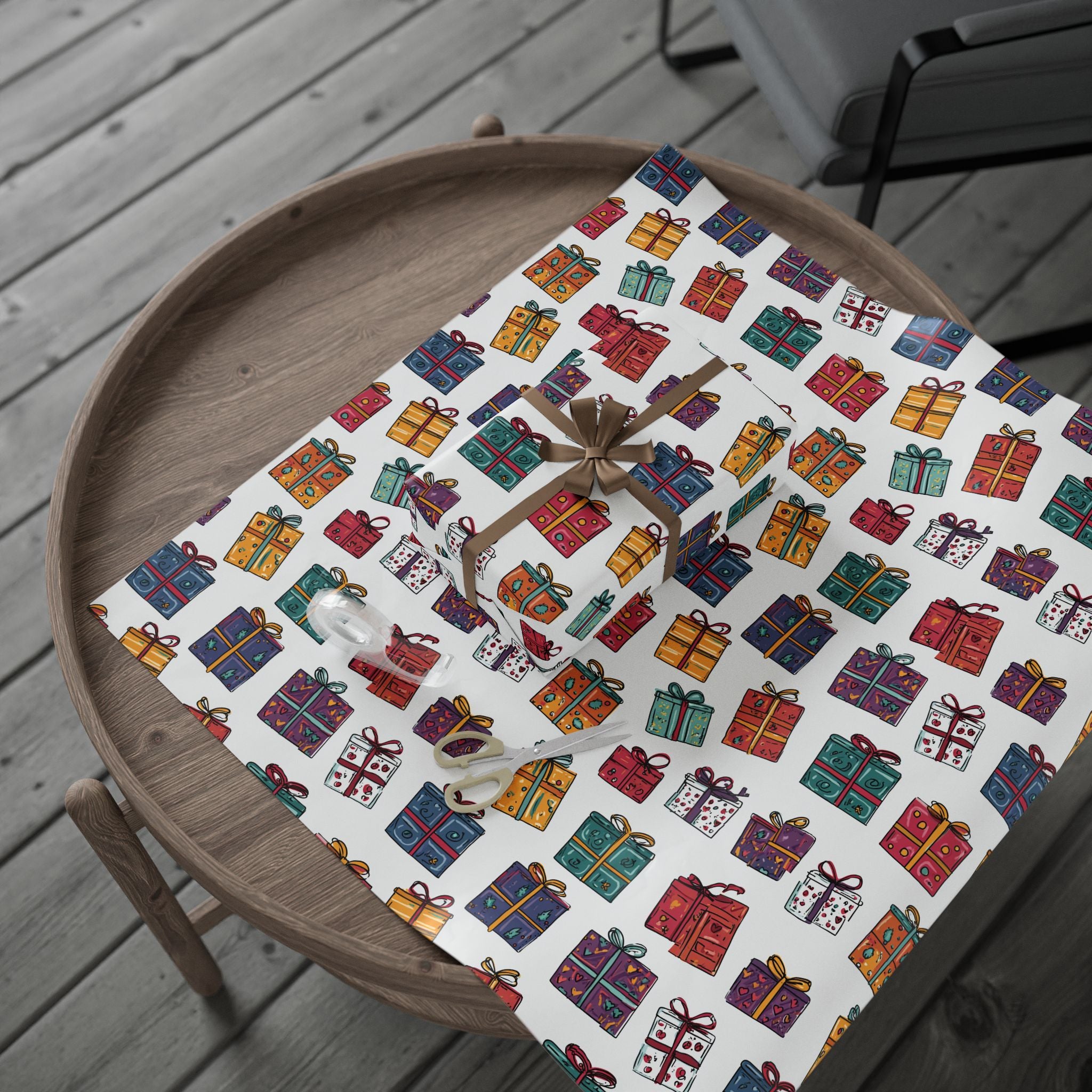 Colorful Gift Wrapping Papers, Holiday Decor, Birthday, Christmas, Party Supplies, Festive Gift Wrap