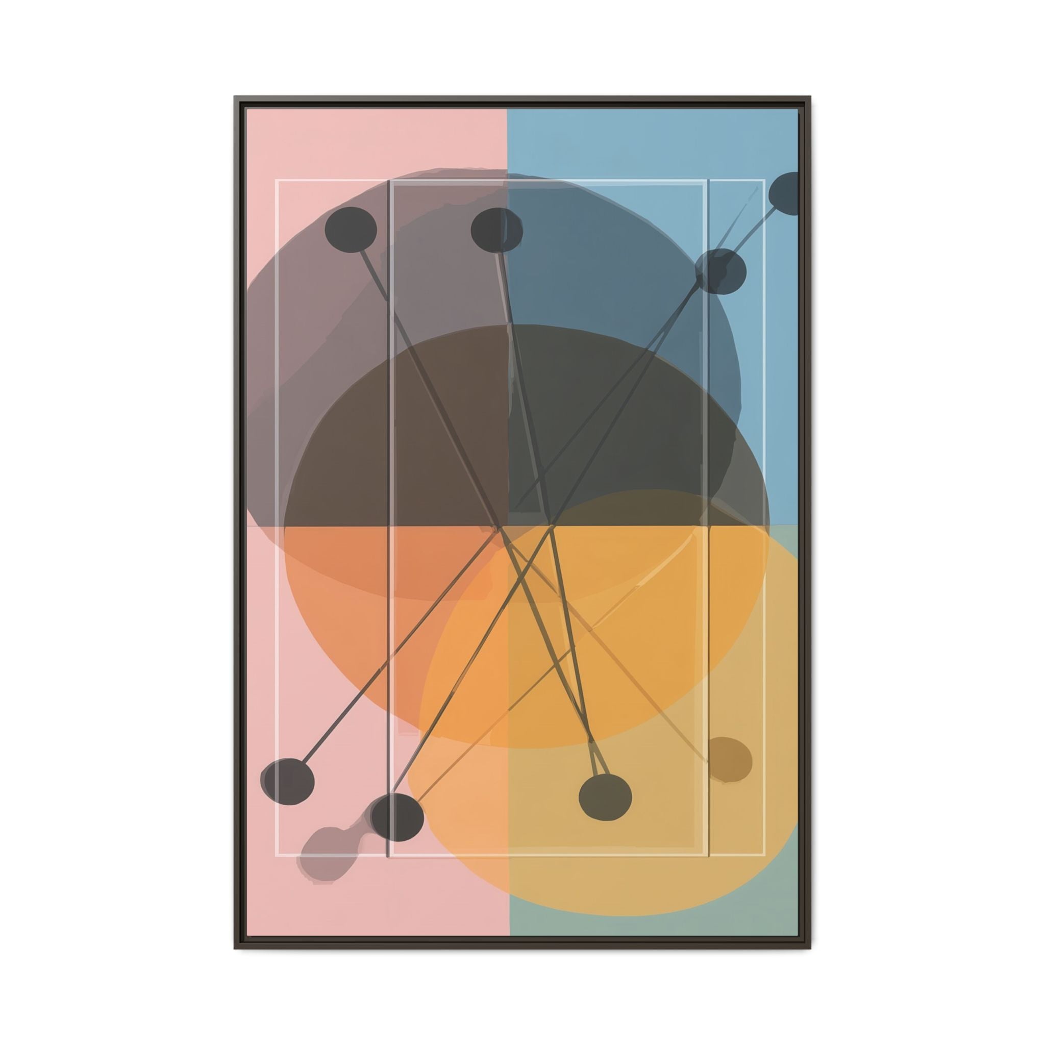 Geometric Intersections: Pastel Quadrants, Mid-Century Minimalism, Network Nodes   |   Custom Orders Accepted