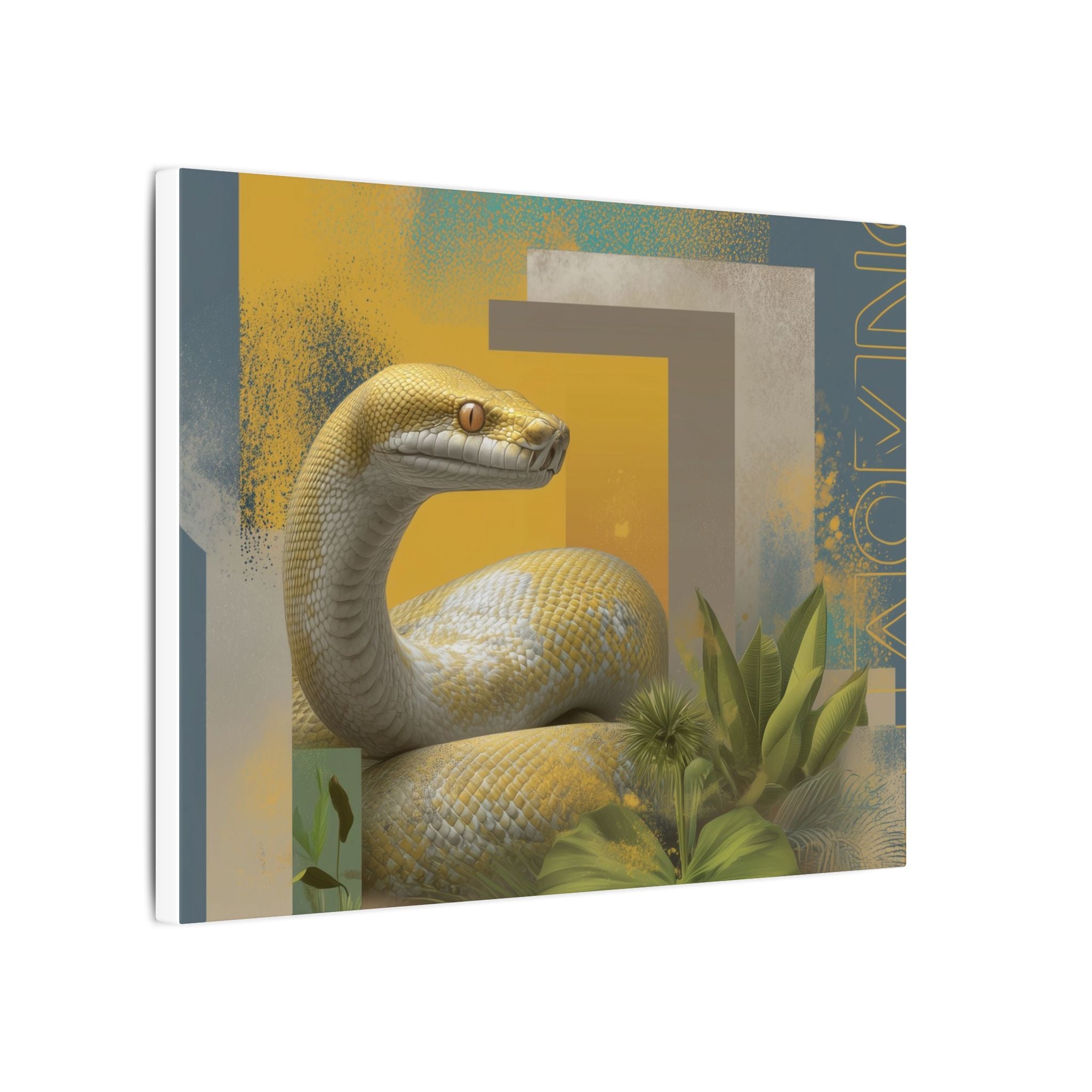 Serpentine Geometry: Tropical Digital Illustration, Modern Nature Composition   |    Custom Orders Available