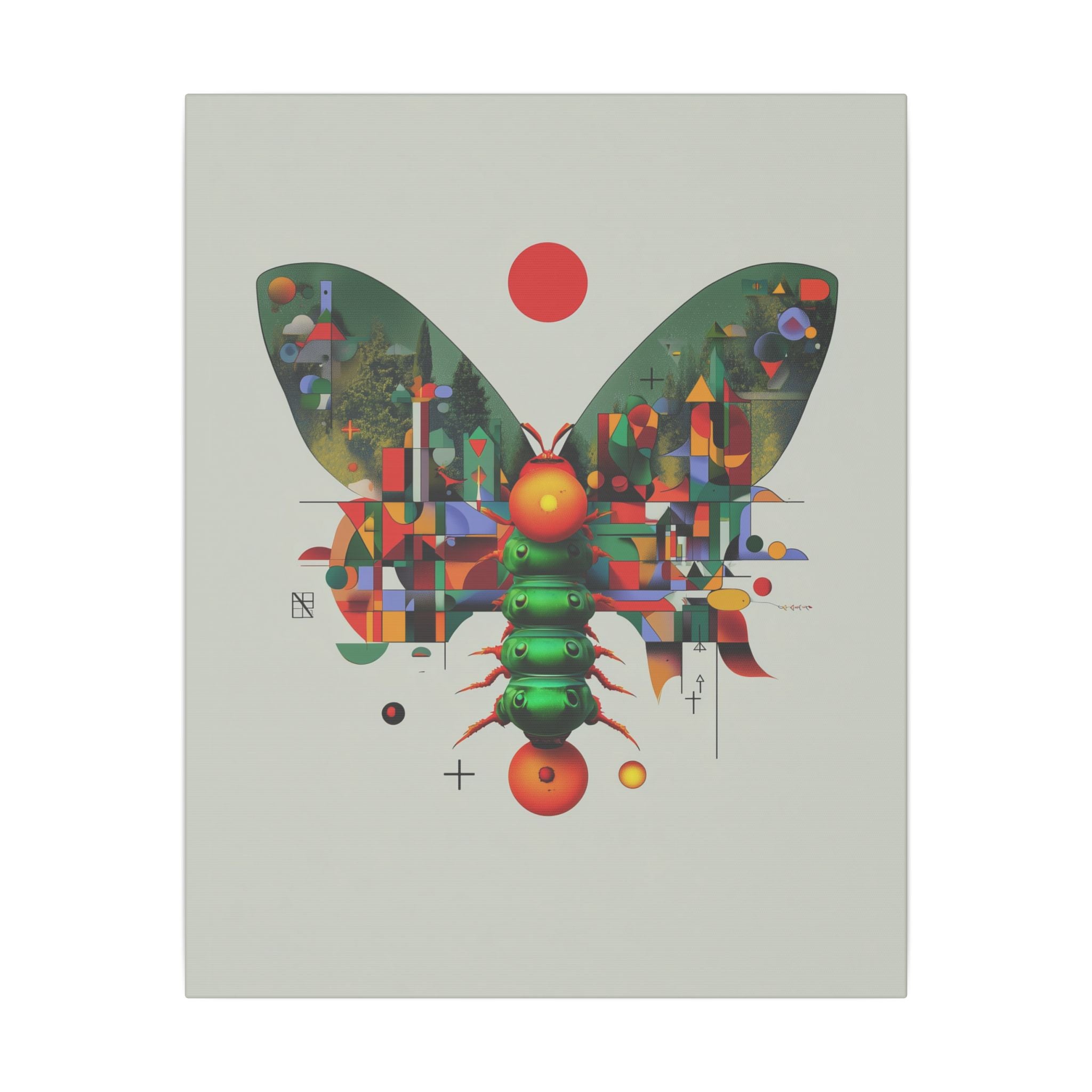 Metamorphic Geometry: Digital Cubist Butterfly, Algorithmic Nature Composition   |    Custom Orders Available