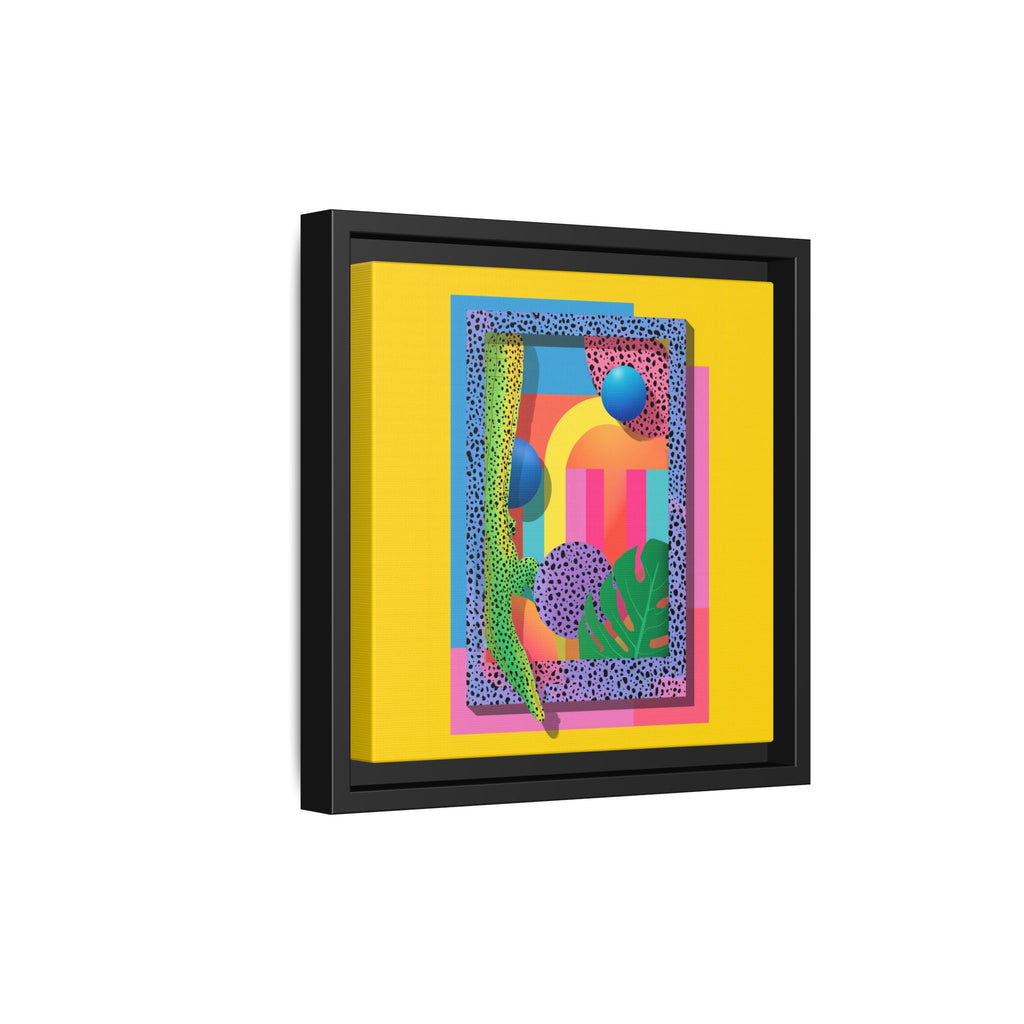 Geometric Rhythms: Abstract Layers of Color, Dimensional Shapes and Tropical Elements, Vibrant Modern Art Composition   |   Custom Orders