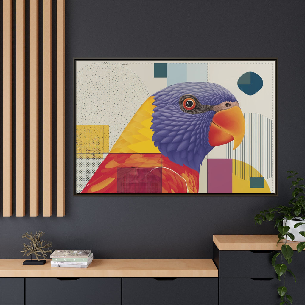 Geometric Parrot: Abstract Wildlife Art, Modern Color Block Design   |  Personalized & Custom Orders Available