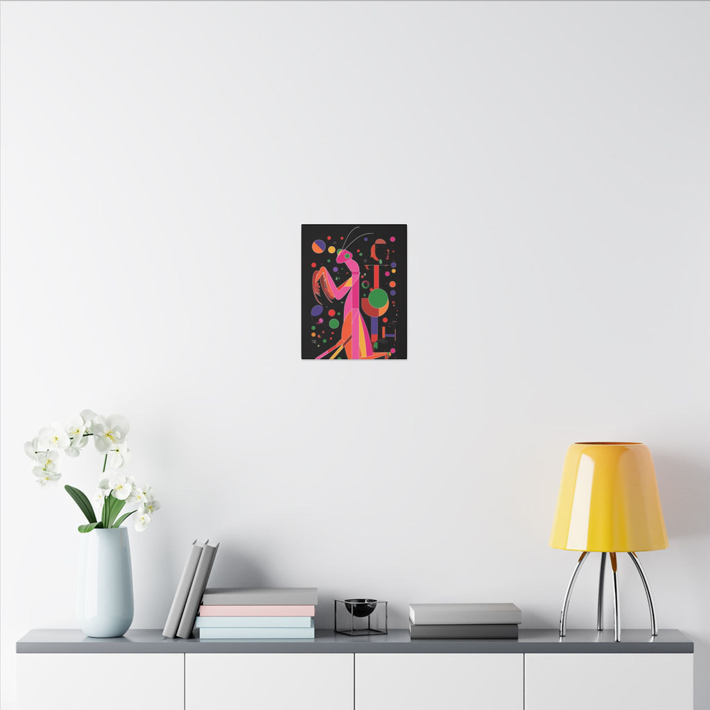 Geometric Mantis: Vibrant Abstract Insect Art, Modernist Design Collection   |    Custom Orders Available