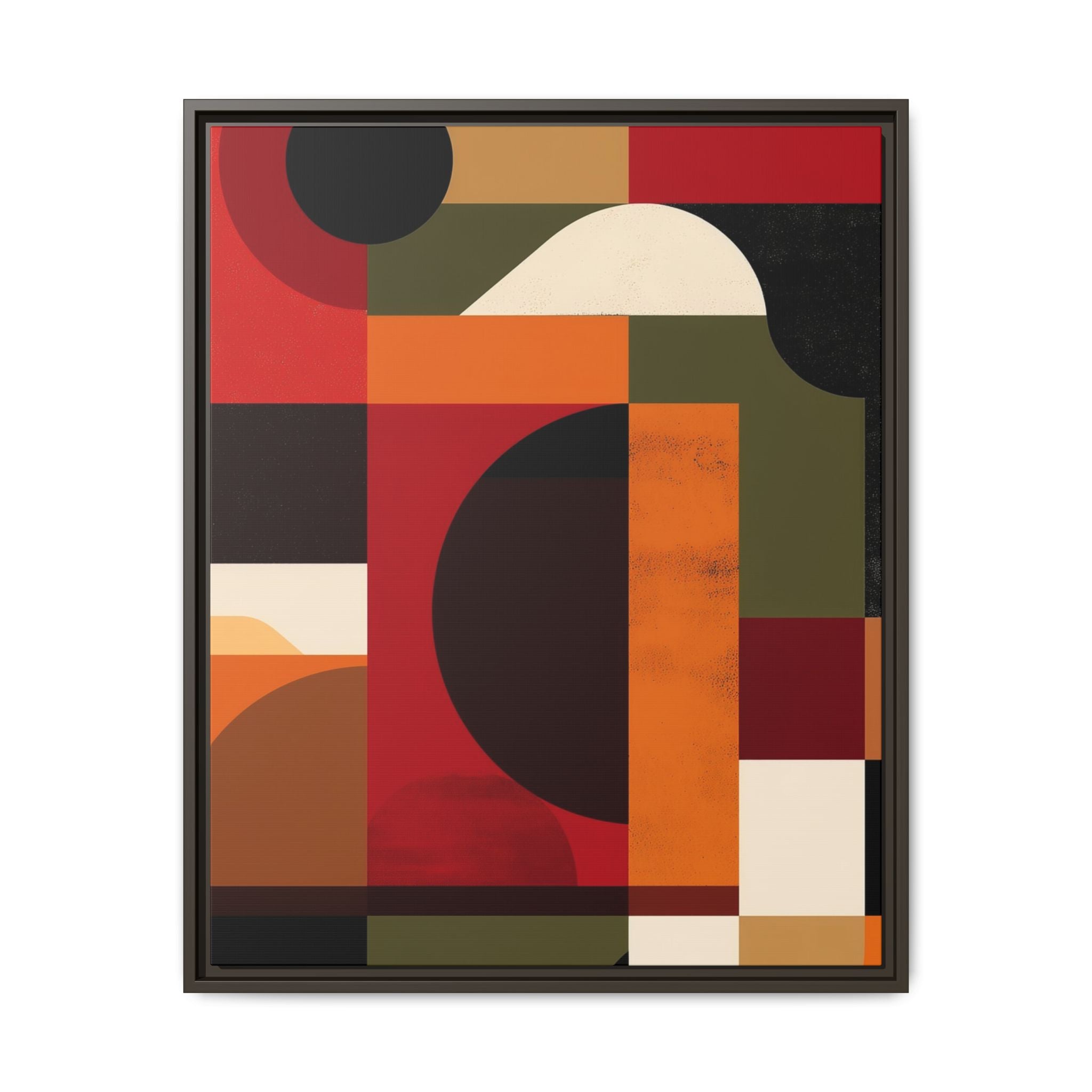 Geometric Convergence: Abstract Bauhaus Design, Constructivist Color Blocks, Architectural Art Composition   |   Custom Orders Accepted