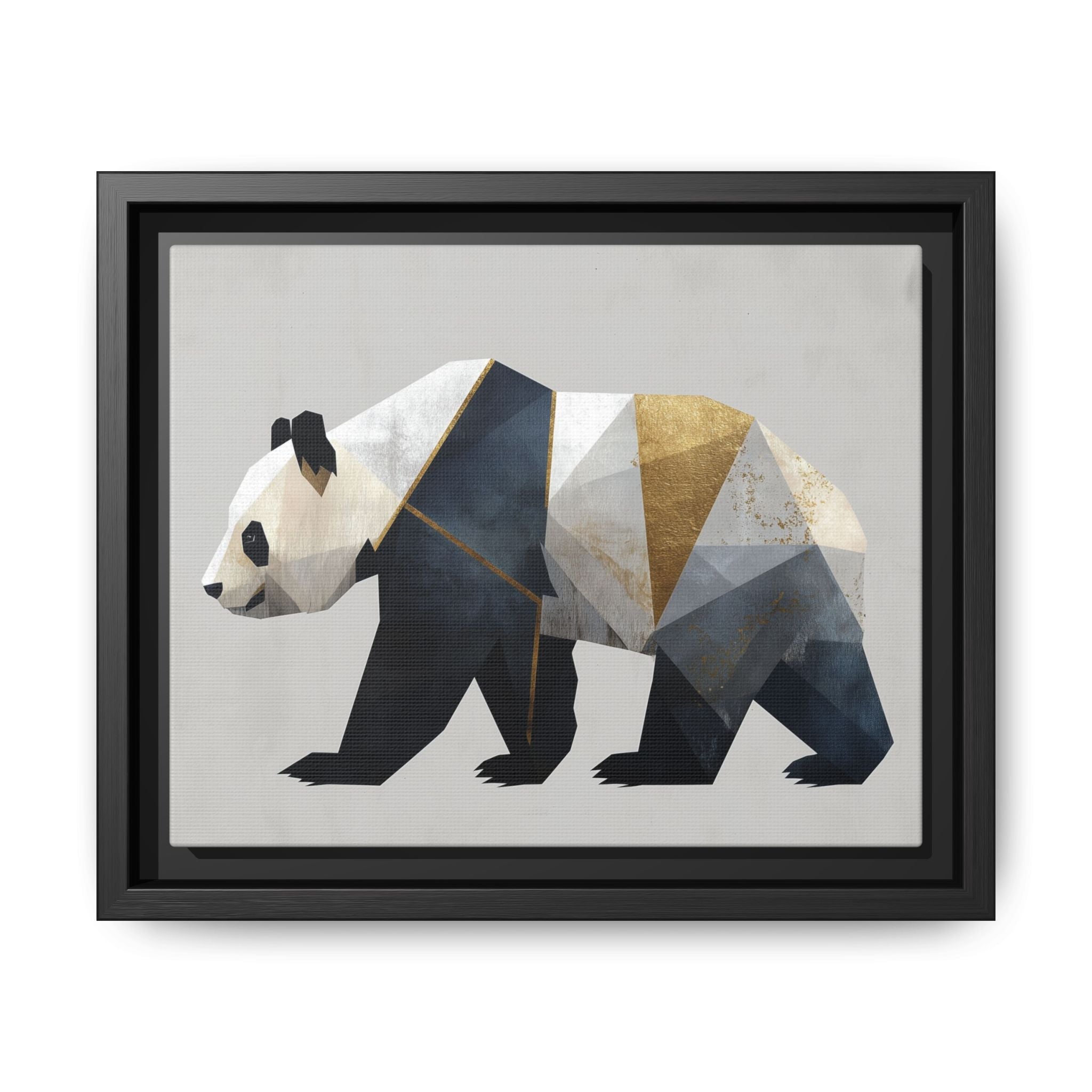 Geometric Panda: Cubist Animal Portrait, Modern Minimalist Art Style   |  Personalized & Custom Orders Available