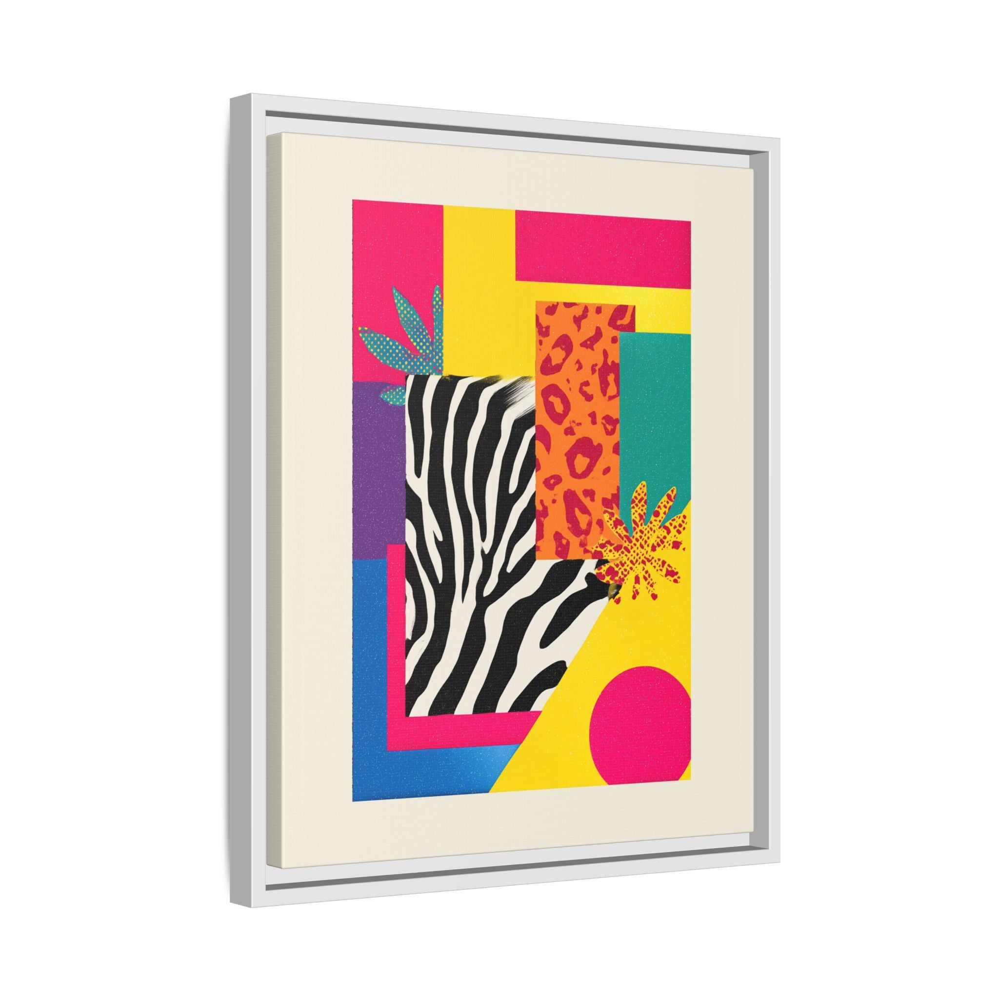 Zebra Stripes & Leopard Spots: 80s Pop Art Design, Memphis Style Graphic, Geometric Color Block Pattern   |   Custom Orders Accepted