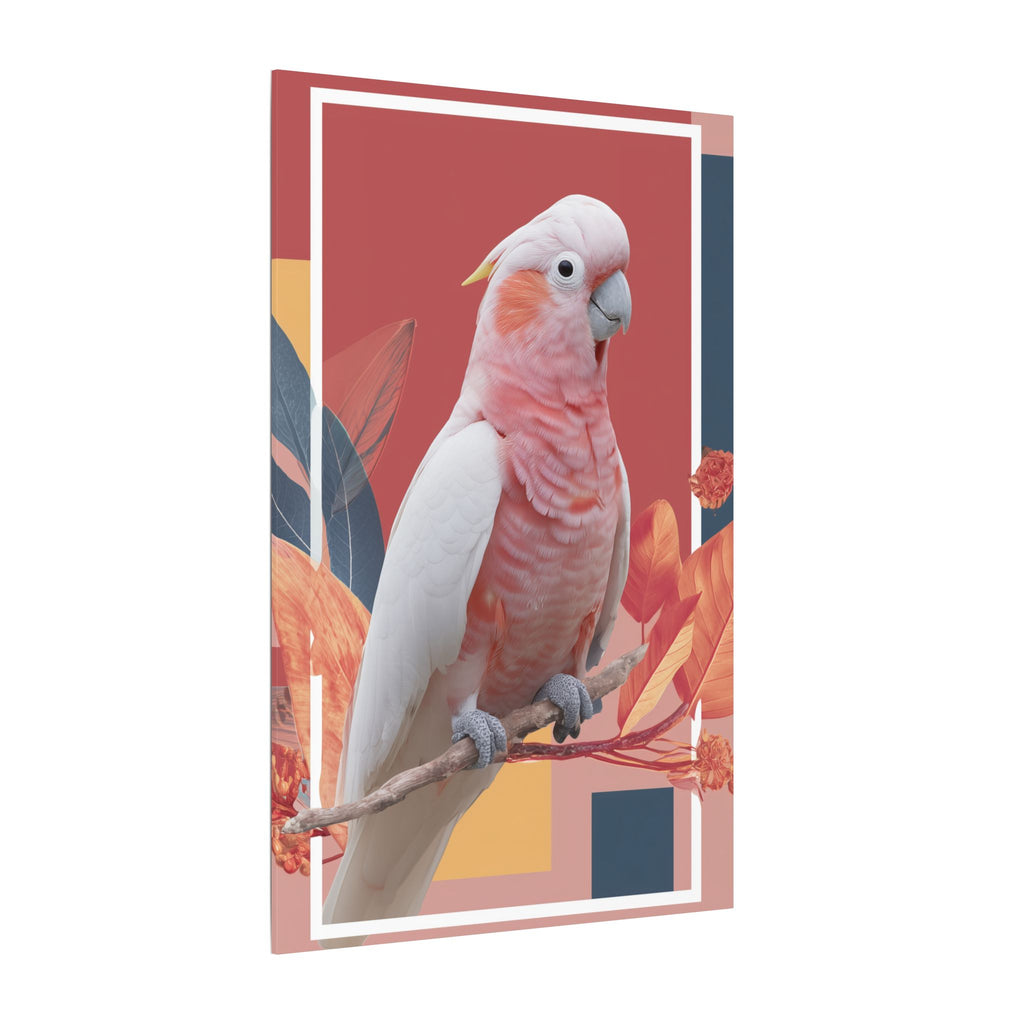 Pink Cockatoo in Geometric Harmony: Australian Wildlife Art, Modern Graphic Design   |    Custom Orders Available