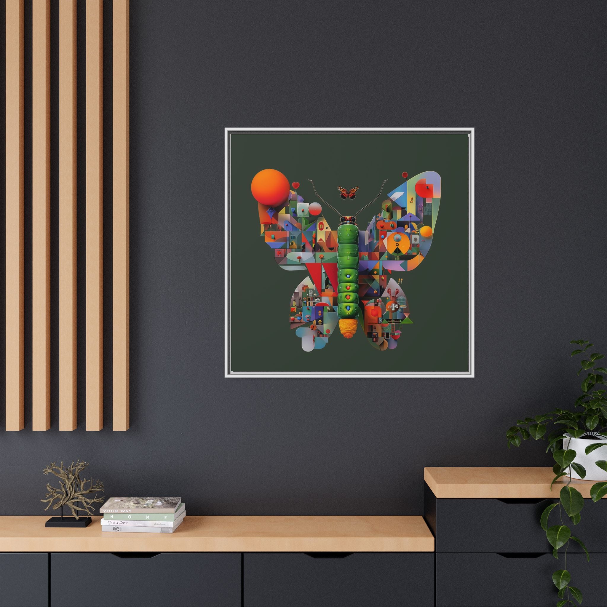 Furnie: Geometric Butterfly Mosaic, Digital Art Landscape   |    Custom Orders Available
