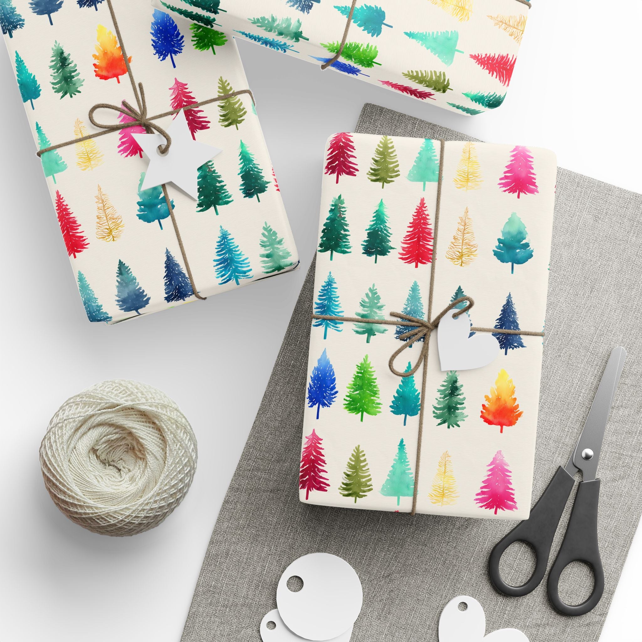 Feather Watercolor Wrapping Paper - Boho Gift Wrap Roll for Birthdays & Weddings
