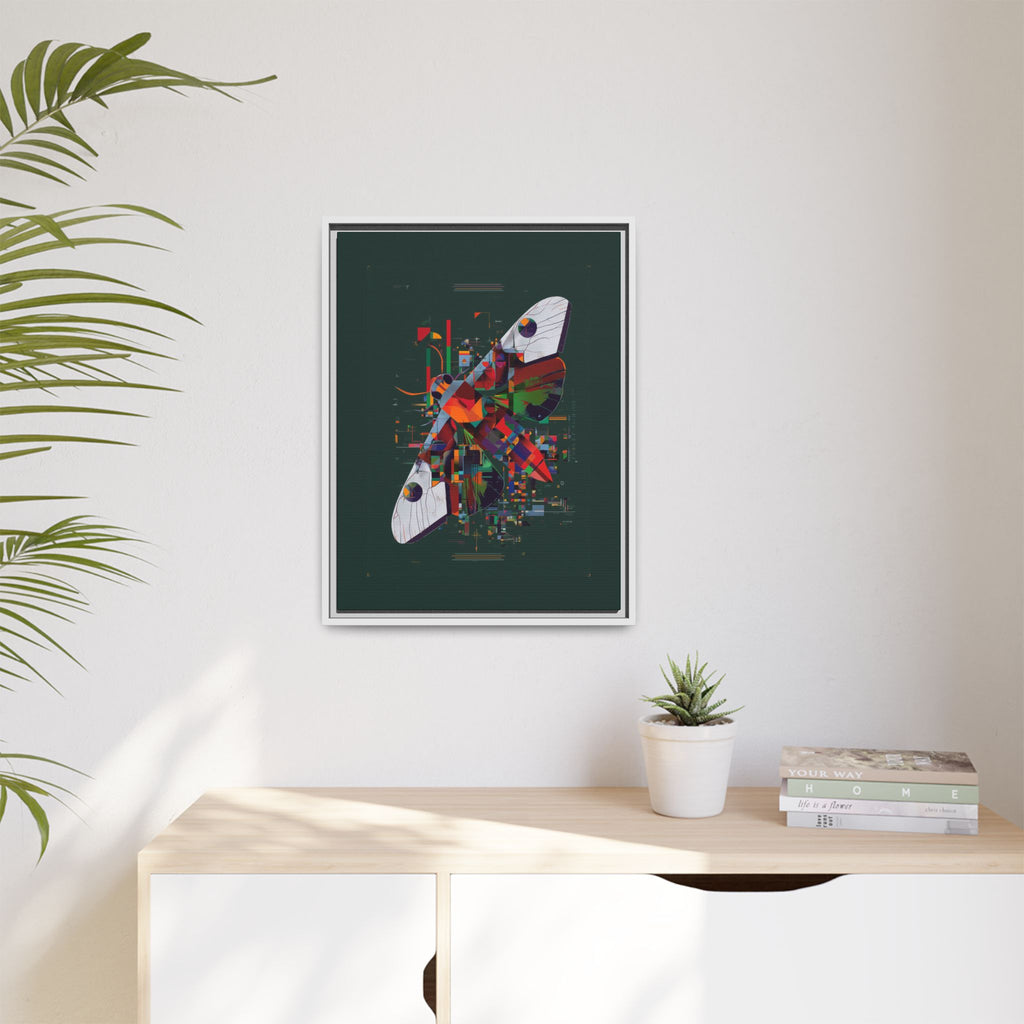 Digital Metamorphosis Framed Print: Geometric Butterfly Abstrac, Cubist Technological   |  Personalized & Custom Orders Available