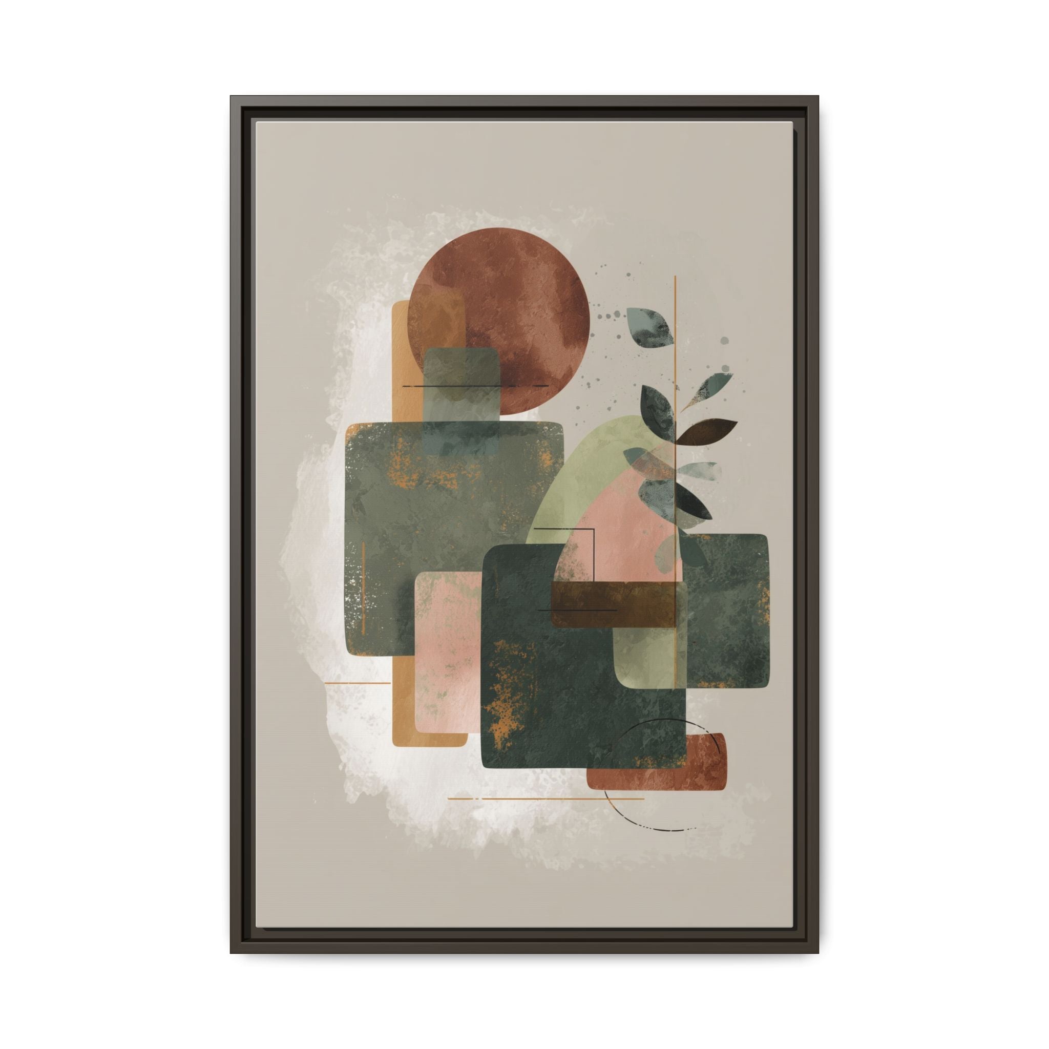 Geometric Harmony: Abstract Watercolor Composition, Mid-Century Modern Design, Organic Shapes   |   Custom Orders Accepted