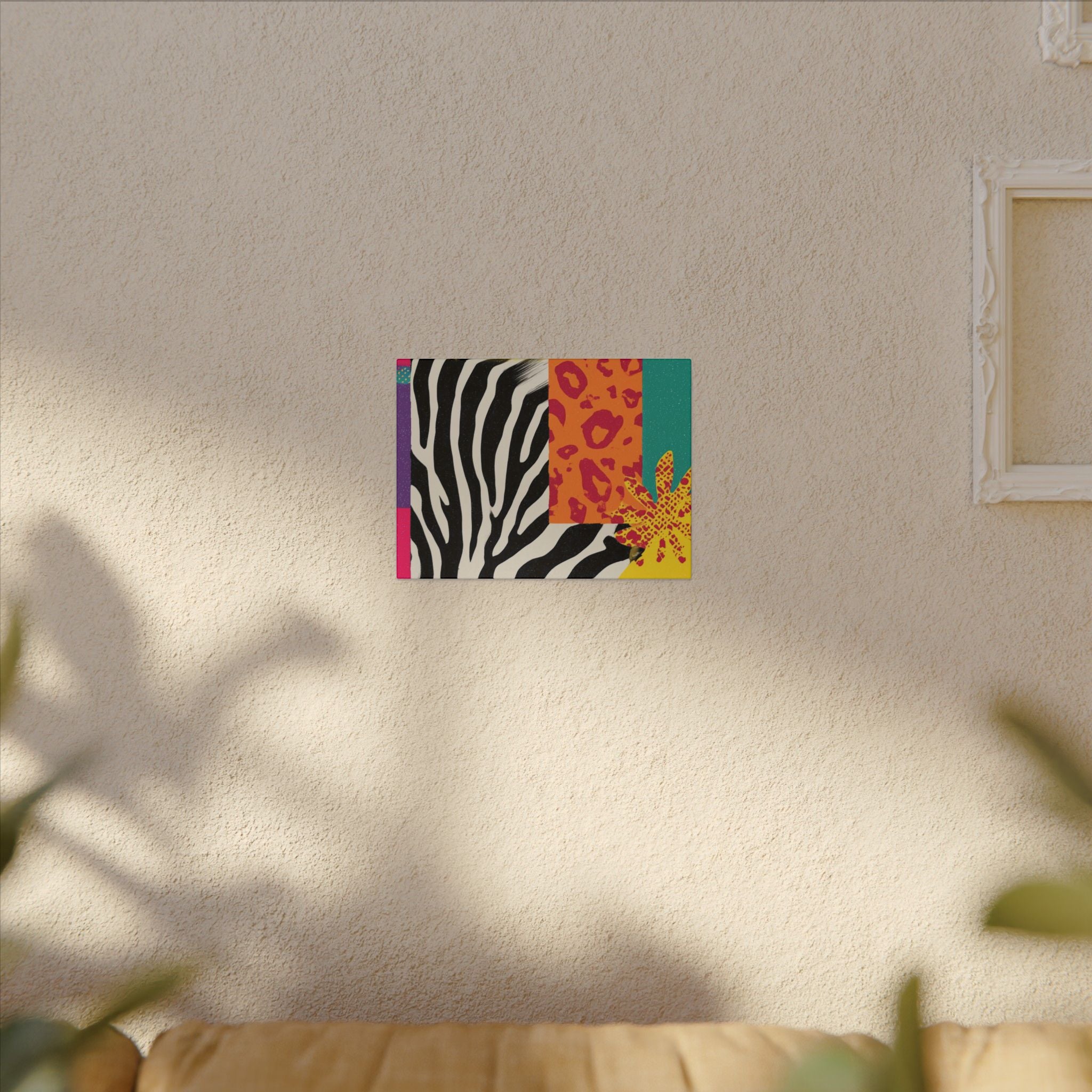 Copy of Pop Geometry: Zebra Leopard Fusion, Geometric Color Block, Modern Abstract Design   |   Custom Orders Accepted