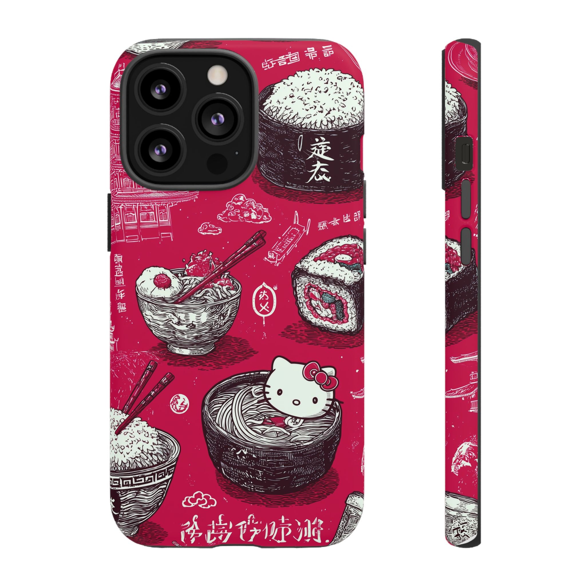 Japanese Kitty Vibrant Phone Case - Tough Case | Funky, Colorful, Unique Design for Personalization, Gift, Accessory, Protection, Trendy