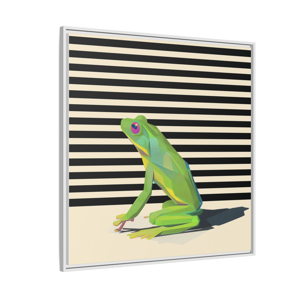Geometric Frog: Minimalist Animal Portrait, Modern Graphic Design   |    Custom Orders Available