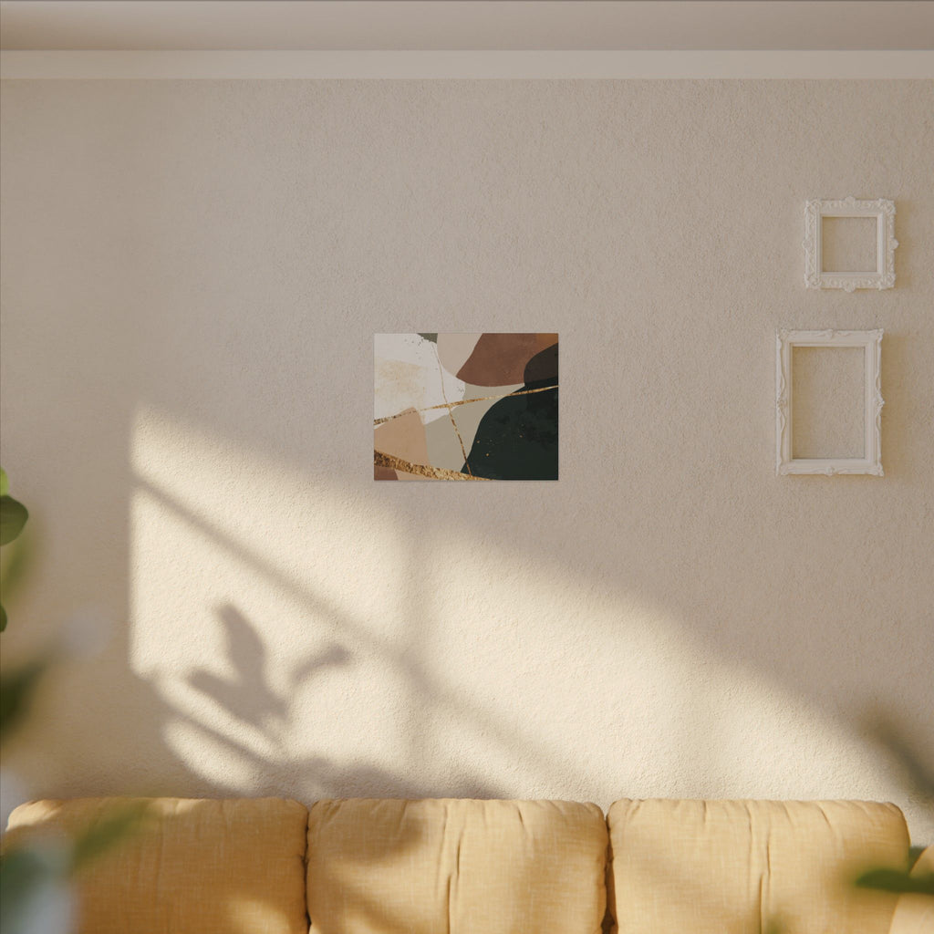 Canvas Print, Abstract Earthy Gold Wall Art, Modern Designer Home Decor, Stretched Matte Canvas; Thick, Multi-Size, Office Decor