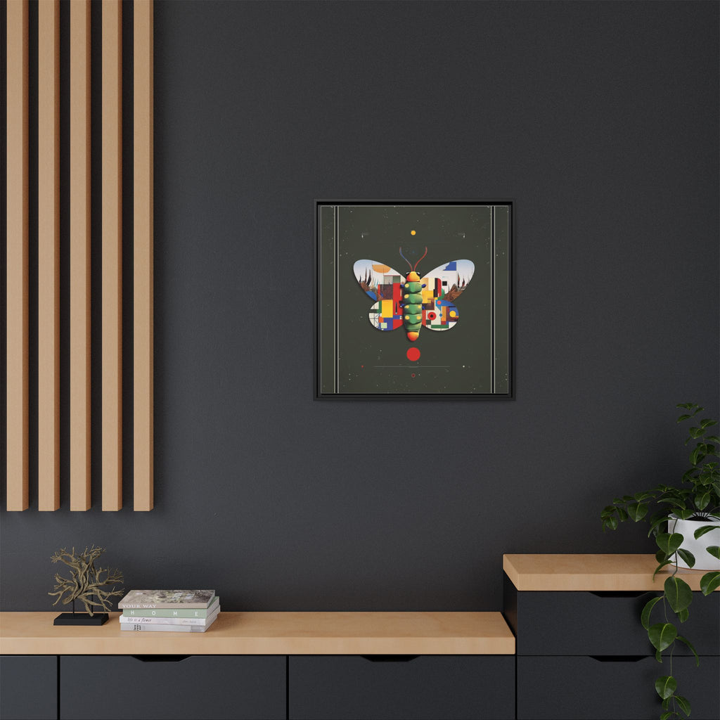 Geometric Butterfly Framed Print : Digital Cubist Interpretation, Modernist Entomological Design   |  Personalized & Custom Orders Available