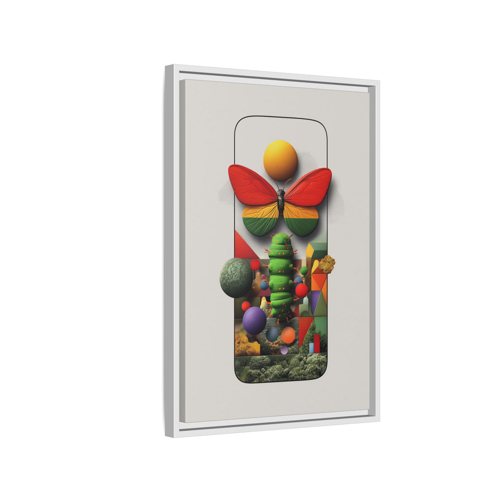 Metamorphosis Framed Print : Geometric Nature Transformation, Vibrant Butterfly Composition   |  Personalized & Custom Orders Available