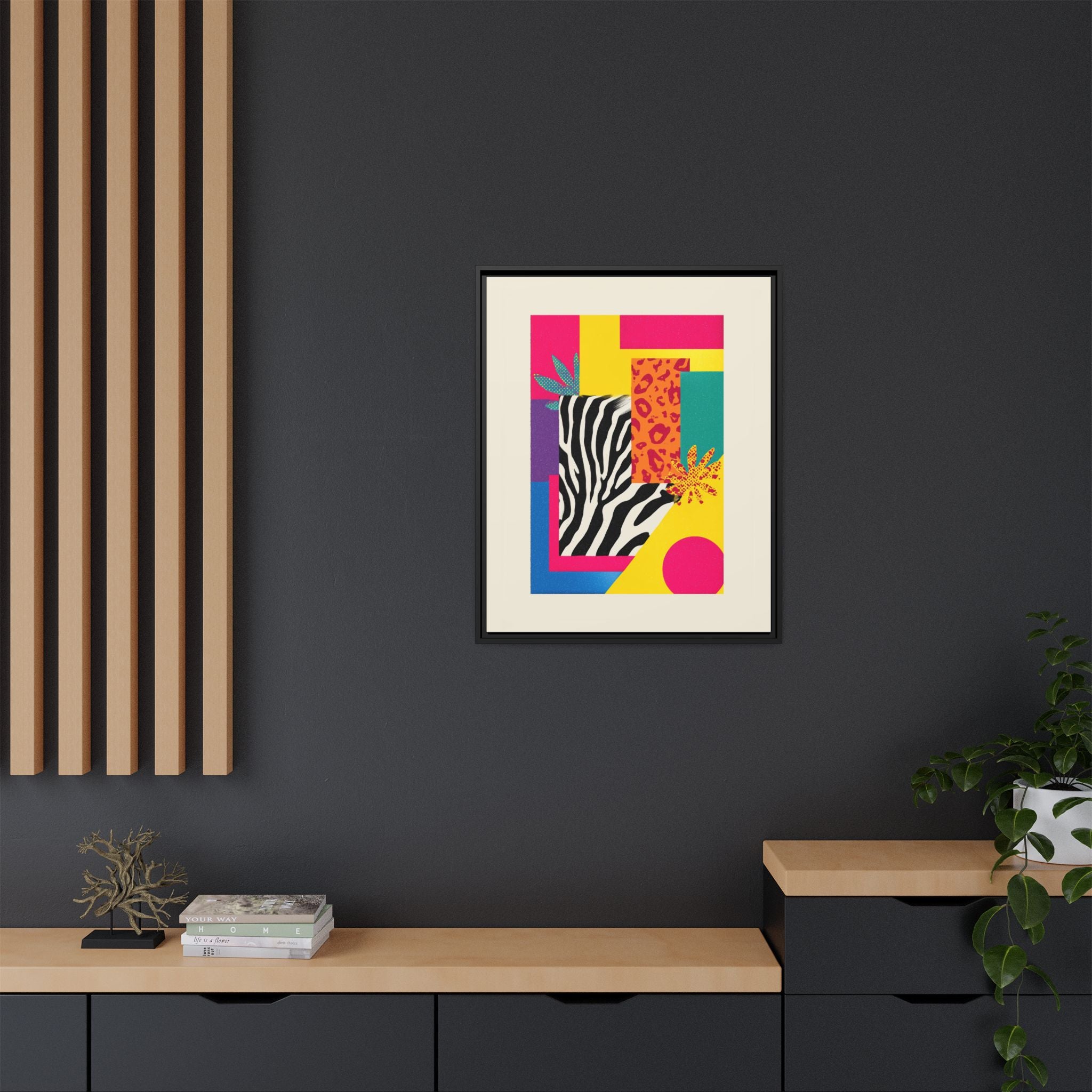 Zebra Stripes & Leopard Spots: 80s Pop Art Design, Memphis Style Graphic, Geometric Color Block Pattern   |   Custom Orders Accepted