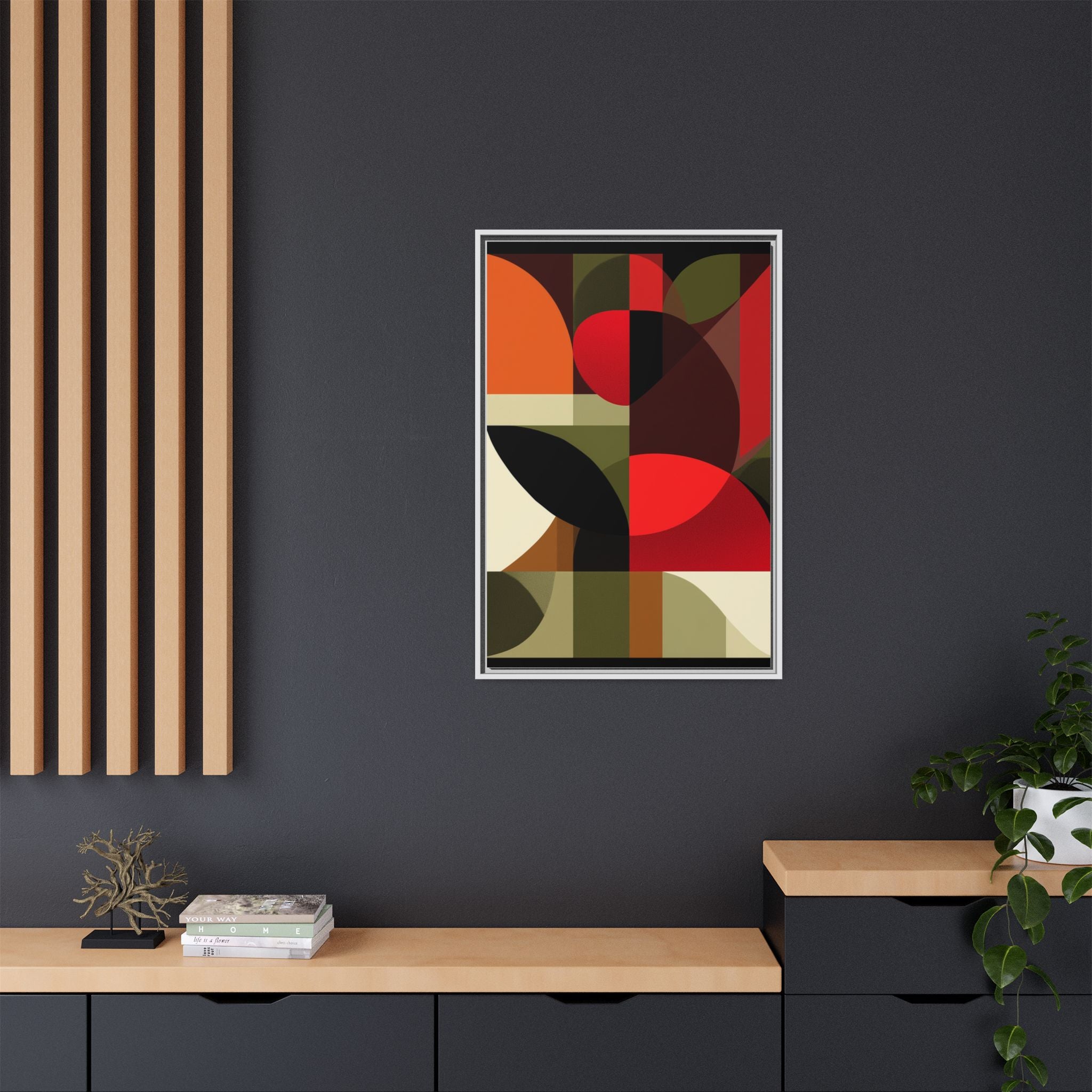 Geometric Fusion: Modern Abstract Composition, Cubist Color Blocks, Architectural Form Harmony   |   Custom Orders Accepted