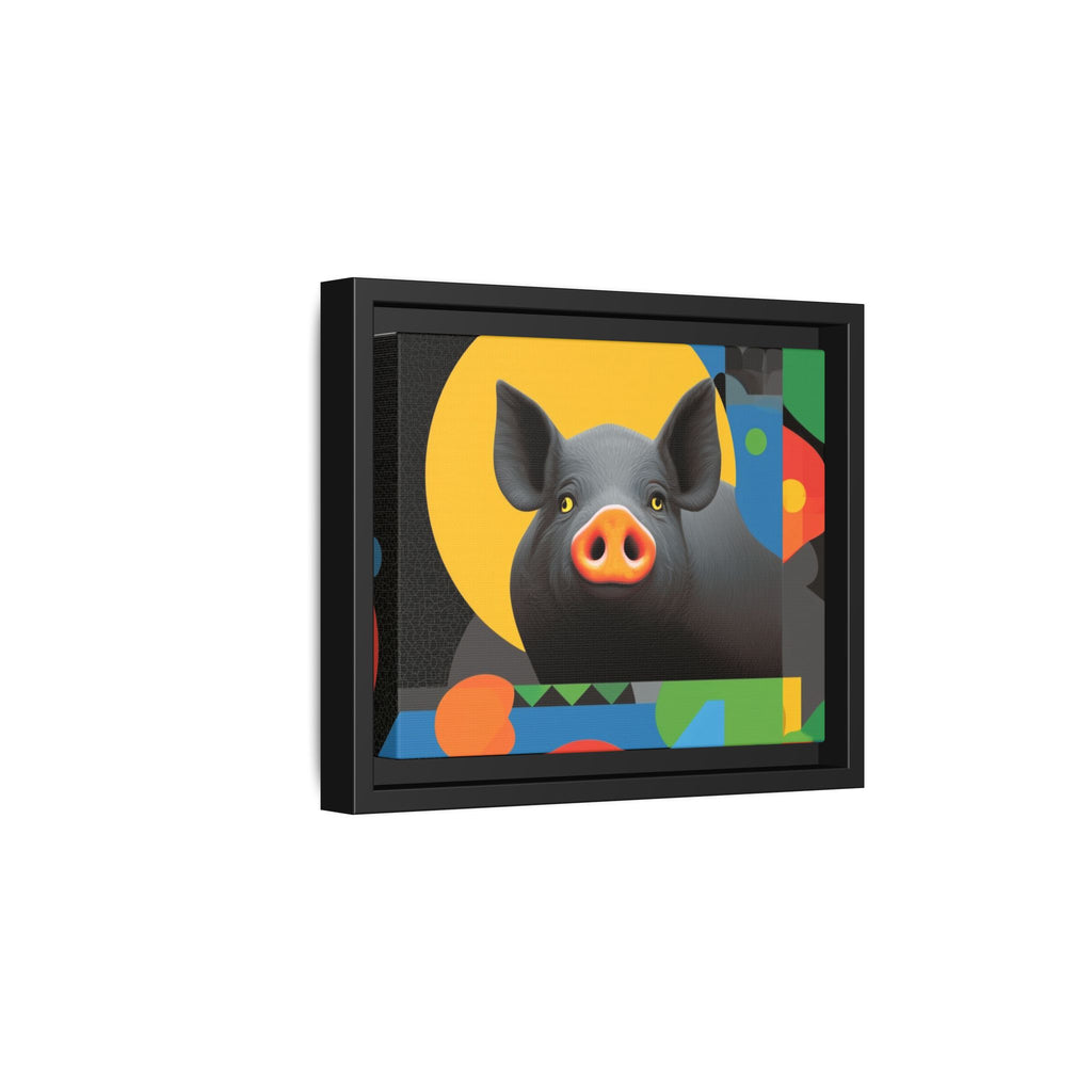Geometric Pig Poster: Abstract Graphic Design, Colorful Modernist Composition   |    Custom Orders Available