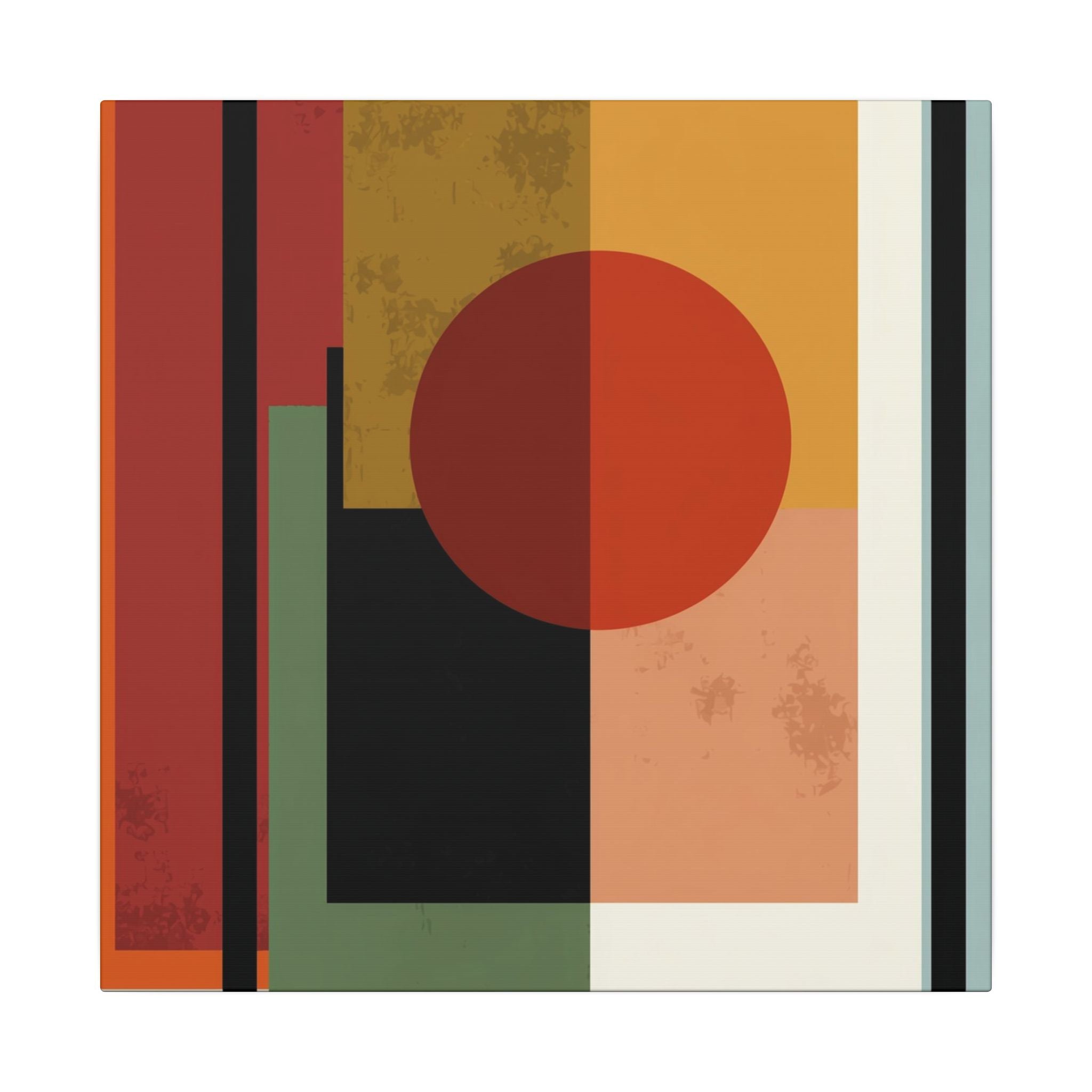 Geometric Harmony: Bauhaus Inspired Design, Mid-Century Modern Composition, Abstract Rectangular Layers   |   Custom Orders Accepted