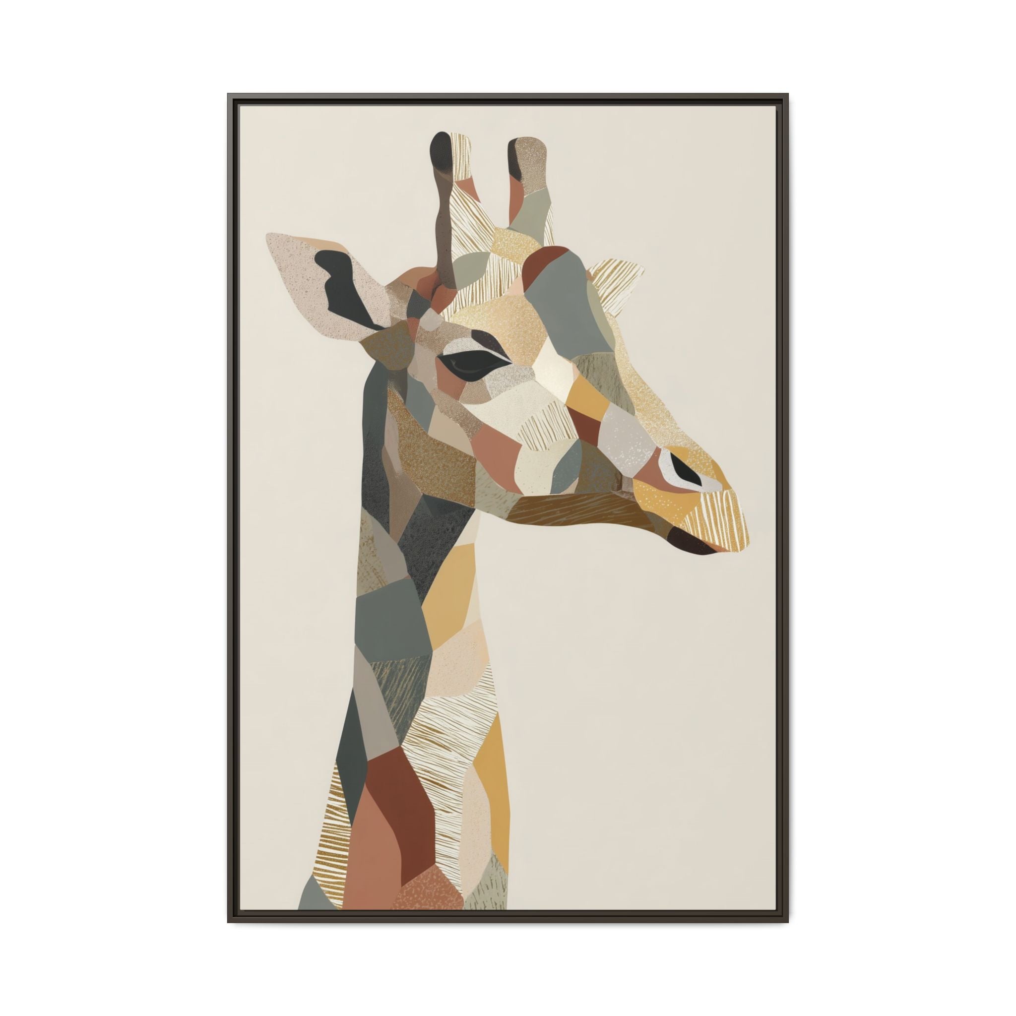 Geometric Giraffe: Cubist Wildlife Abstraction, Polygon Animal Portrait   |  Personalized & Custom Orders Available
