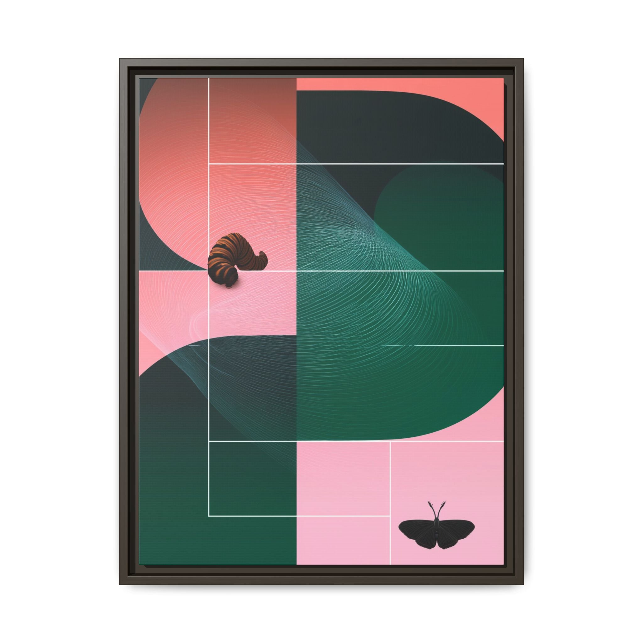 Metamorphic Geometric Framed Print : Abstract Graphic Design, Contemporary Digital Art Composition   |  Custom Orders Available