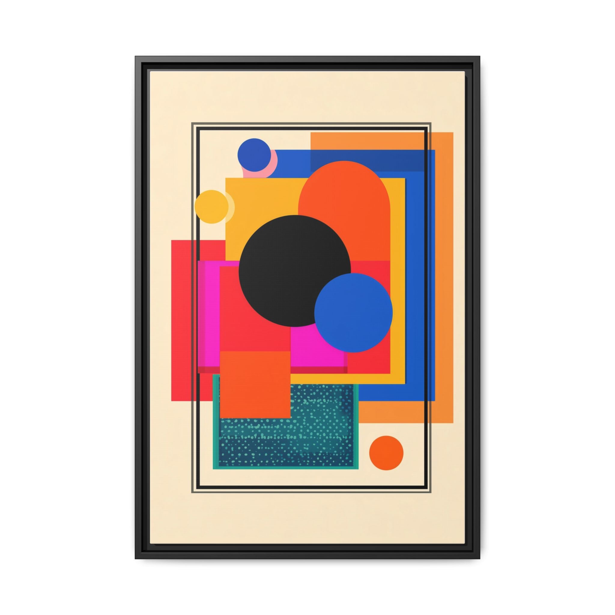 Geometric Harmony: Abstract Color Blocks, Mid-Century Modern Design, Minimalist Art Composition   |   Custom Orders Accepted