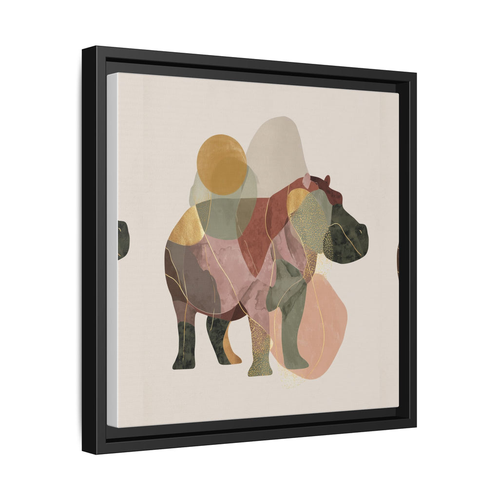 Fragmented Hippopotamus: Geometric Abstract Art, Minimalist Animal Portrait   |  Personalized & Custom Orders Available