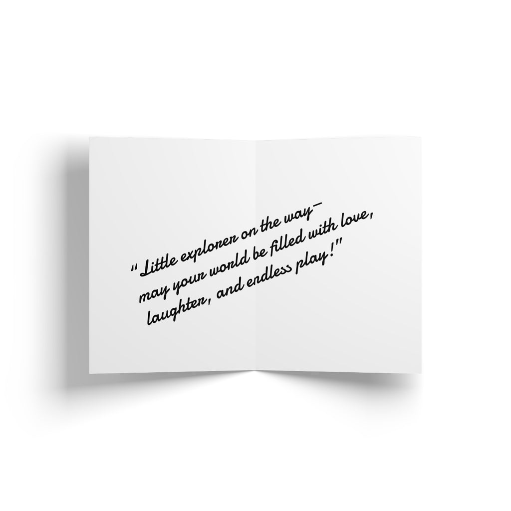 Blue Cloud 'baby boy' Greeting Card — New Baby Card for Boys