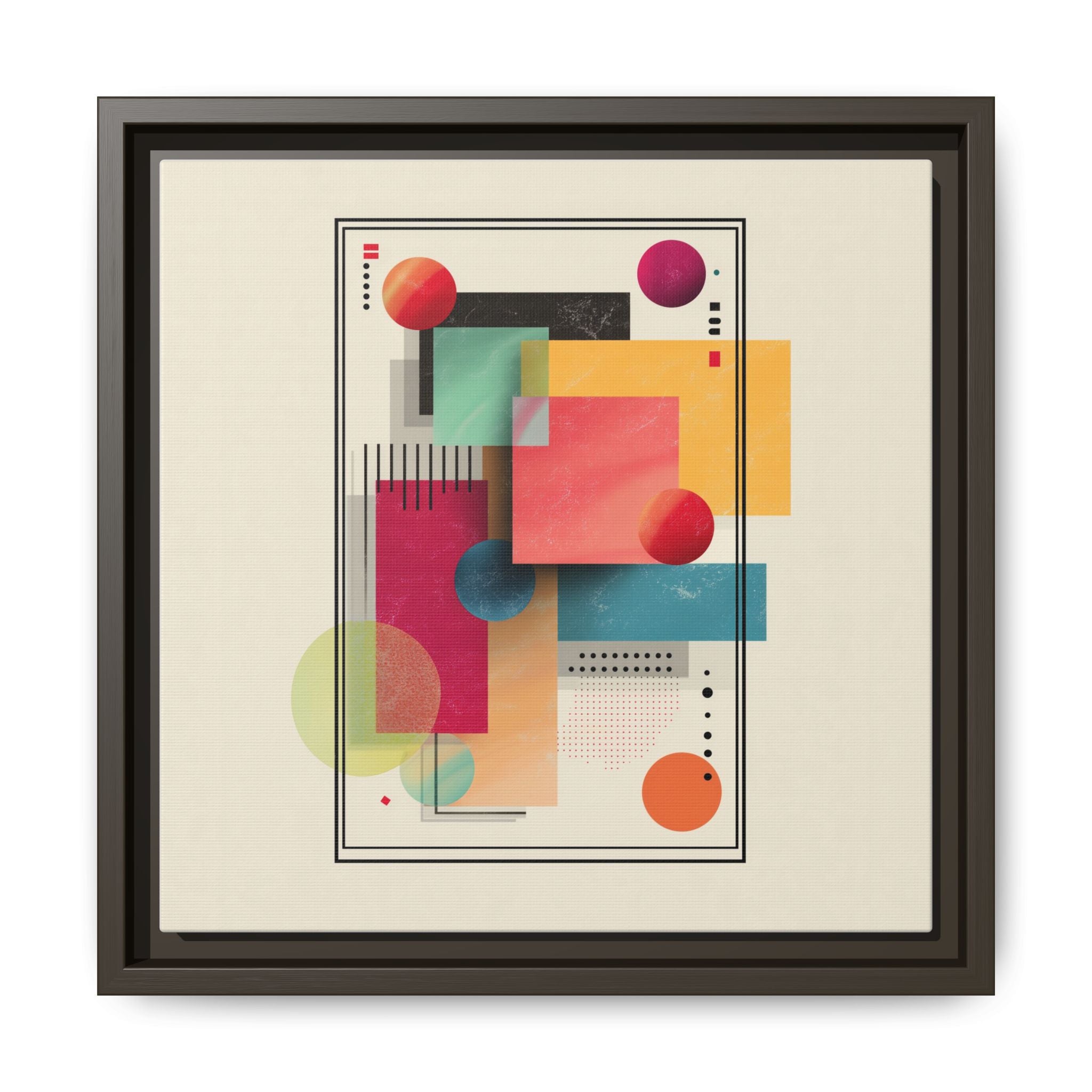 Geometric Harmony: Bauhaus Intersections, Digital Abstract Layers, Contemporary Color Palette   |   Custom Orders Accepted