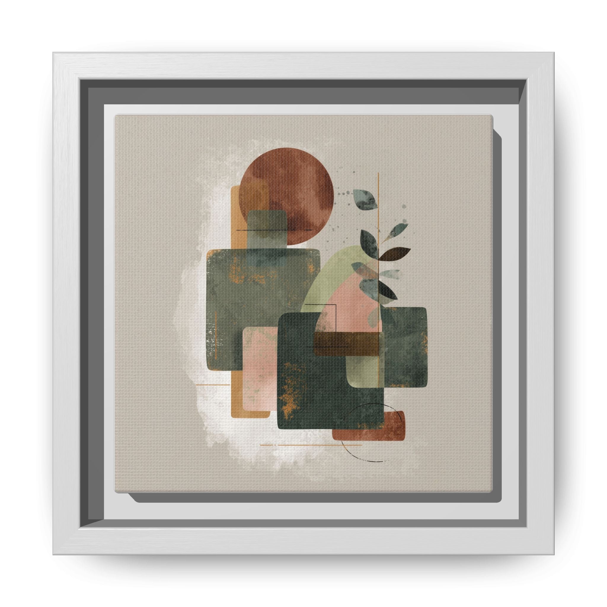 Geometric Harmony: Abstract Watercolor Composition, Mid-Century Modern Design, Organic Shapes   |   Custom Orders Accepted