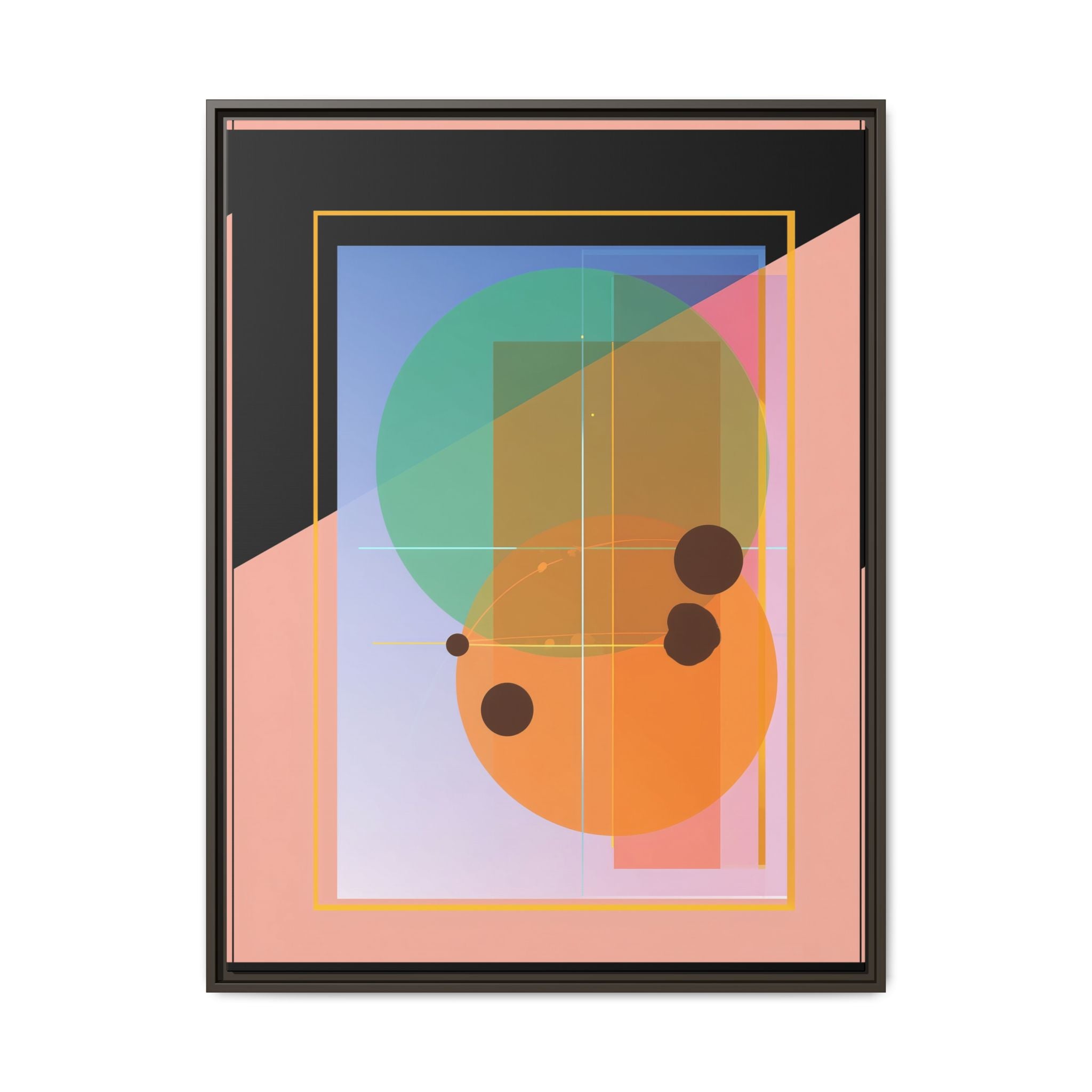 Geometric Harmony: Abstract Composition, Overlapping Shapes, Precision Design   |   Custom Orders Accepted