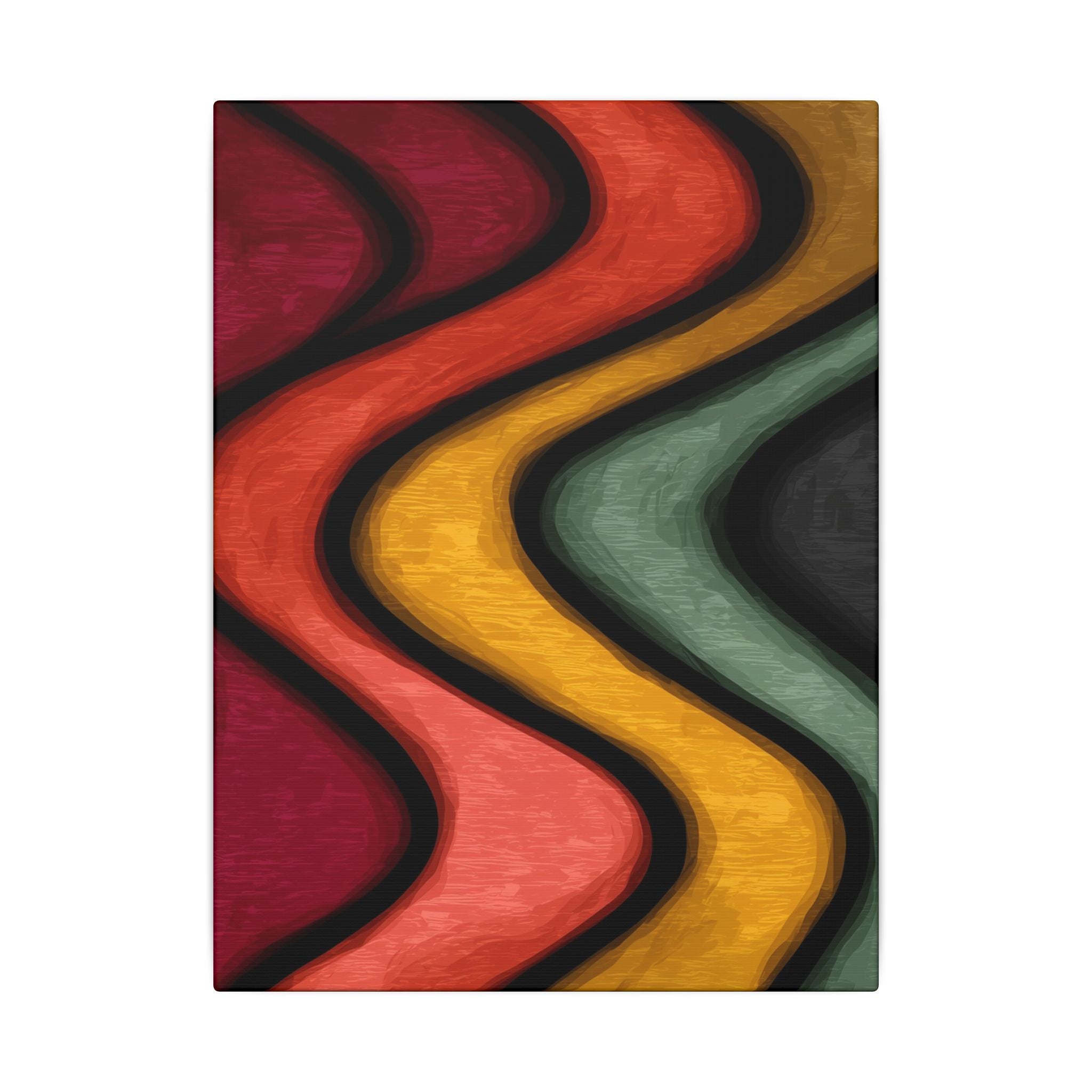 Autumnal Waves: Sinuous Organic Abstractions, Warm Color Landscape, Rhythmic Painterly Flow   |   Custom Orders Accepted