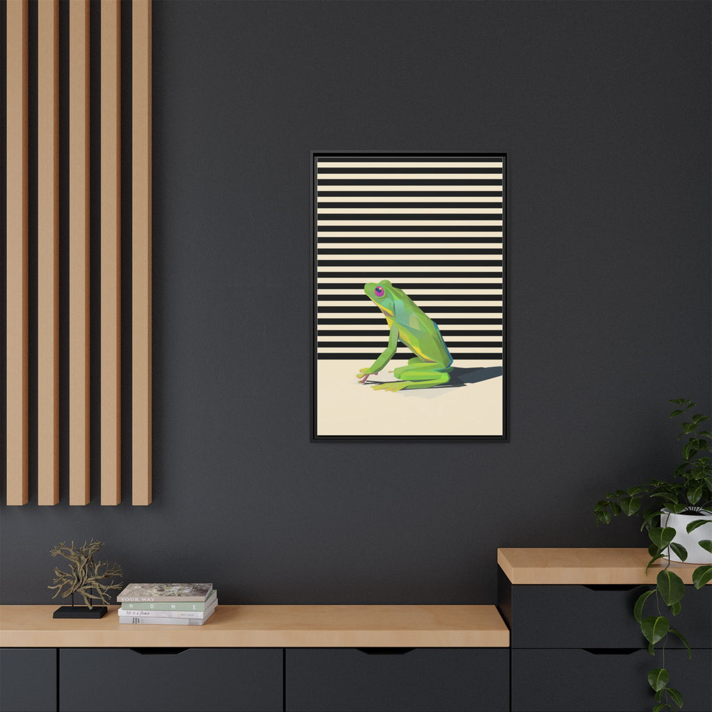 Geometric Frog Persona: Modern Wildlife Illustration, Vibrant Graphic Design   |  Personalized & Custom Orders Available