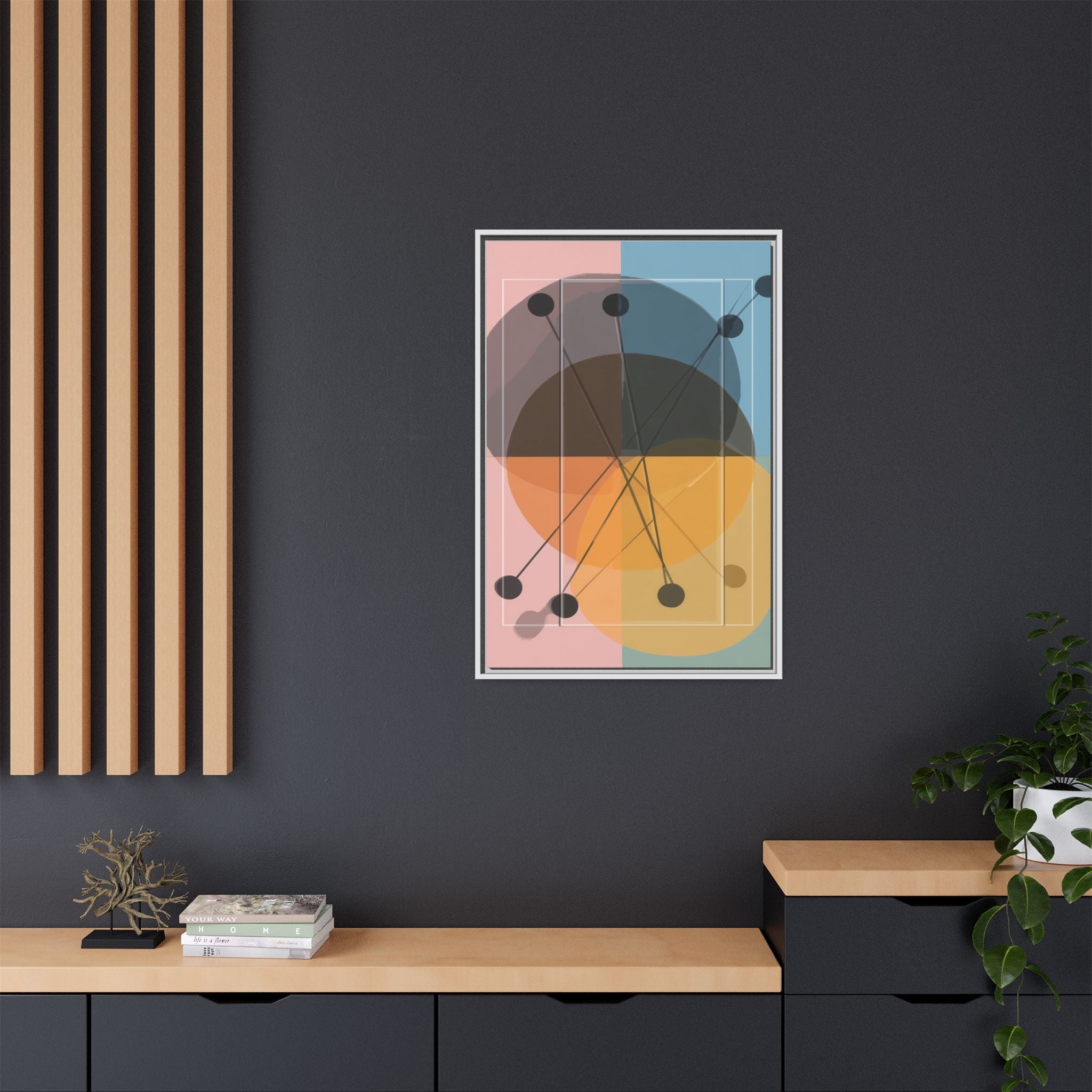 Geometric Intersections: Pastel Quadrants, Mid-Century Minimalism, Network Nodes   |   Custom Orders Accepted