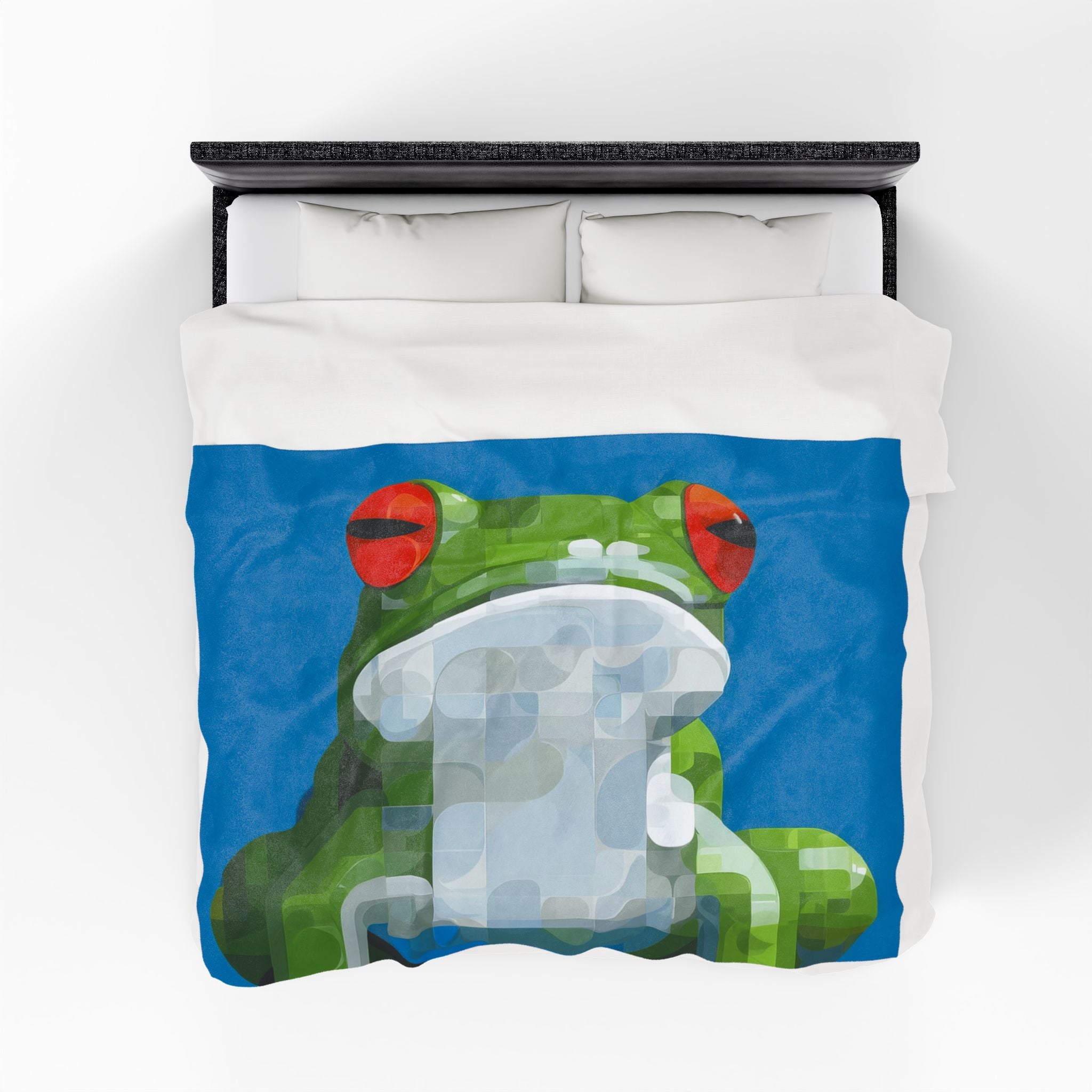 Geometric Frog: Mosaic Pop Art Amphibian, Modern Digital Illustration   |    Custom Orders Available